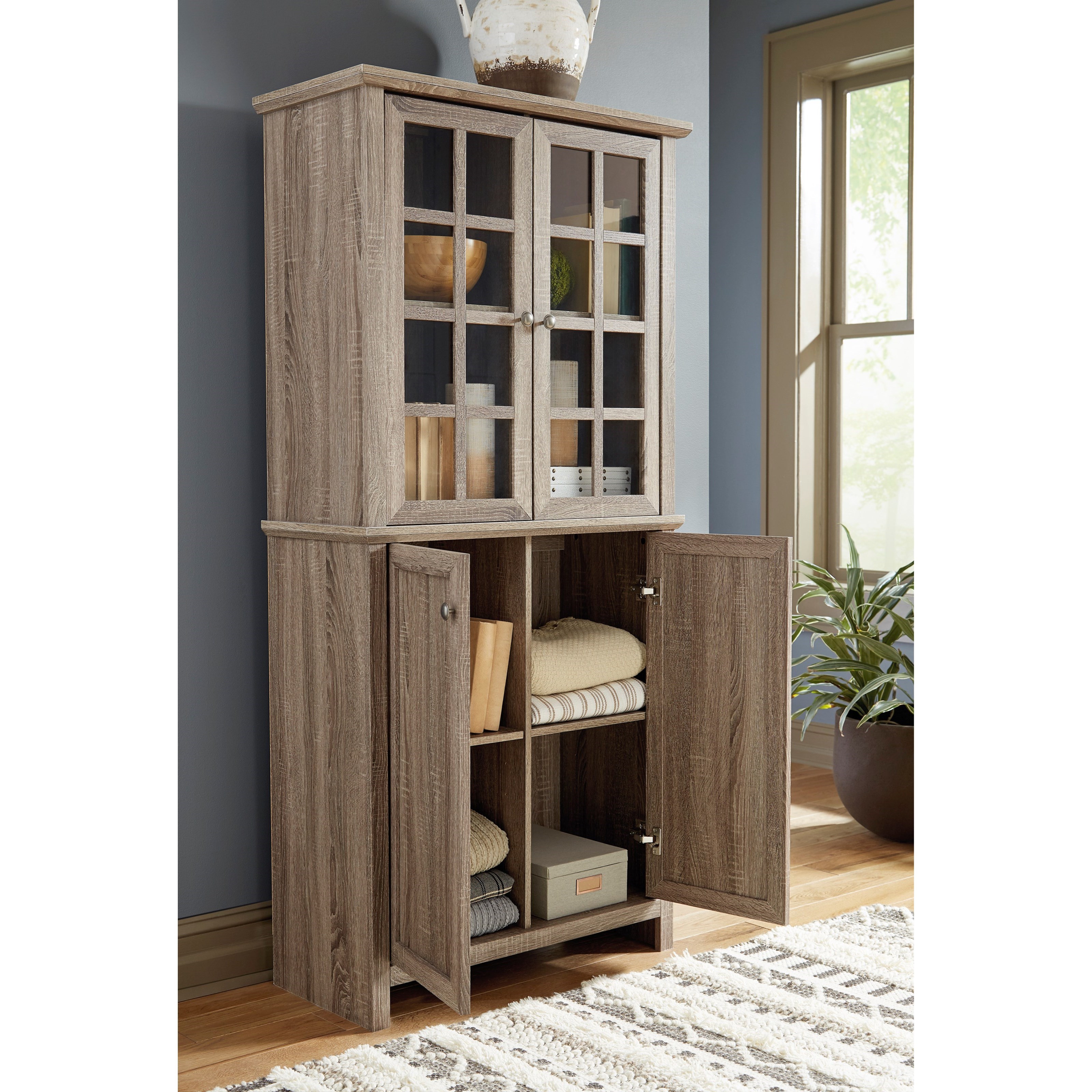 Signature Design by Ashley Drewmore Tall Accent Cabinet ...