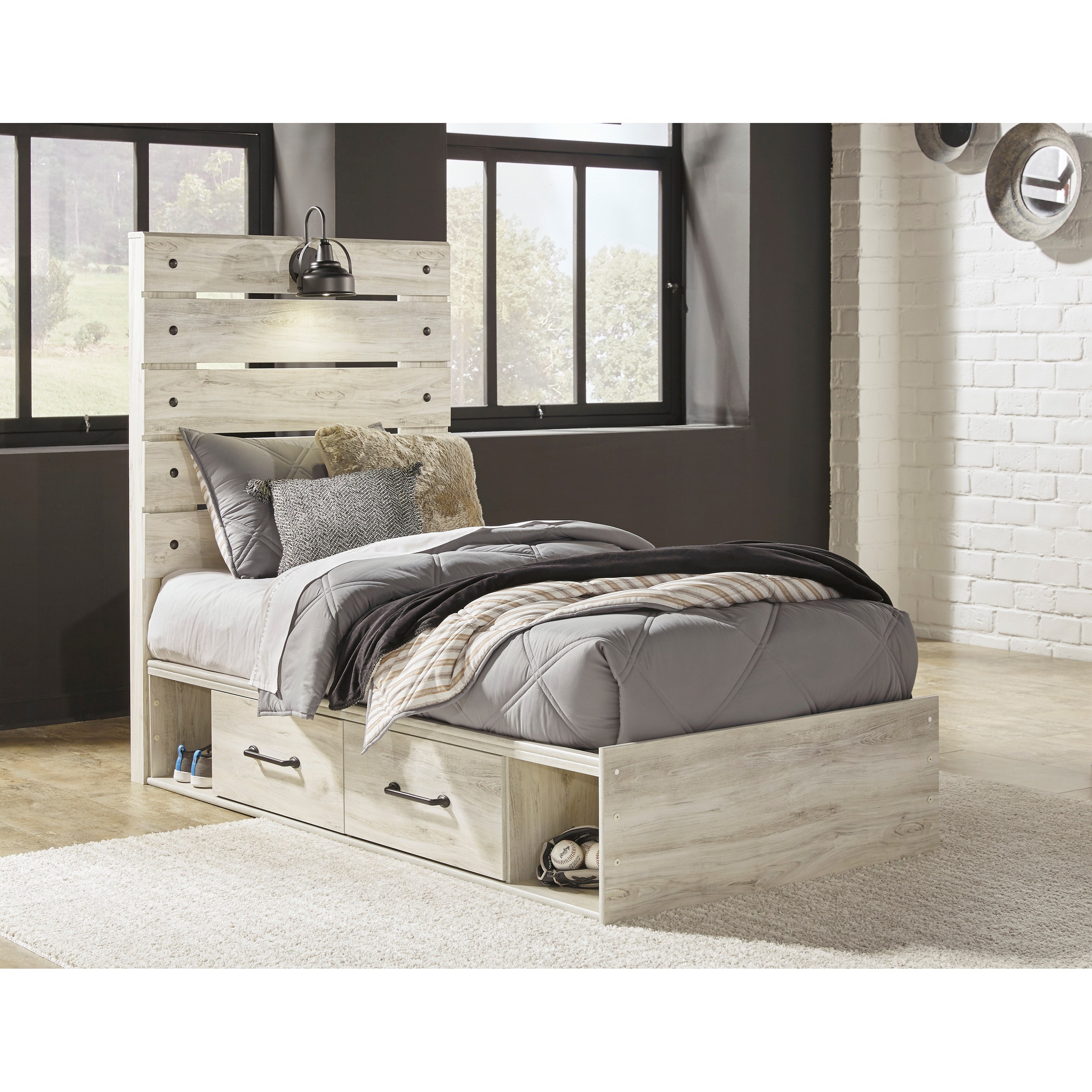 Signature Design by Ashley Cambeck Rustic Twin Storage Bed ...