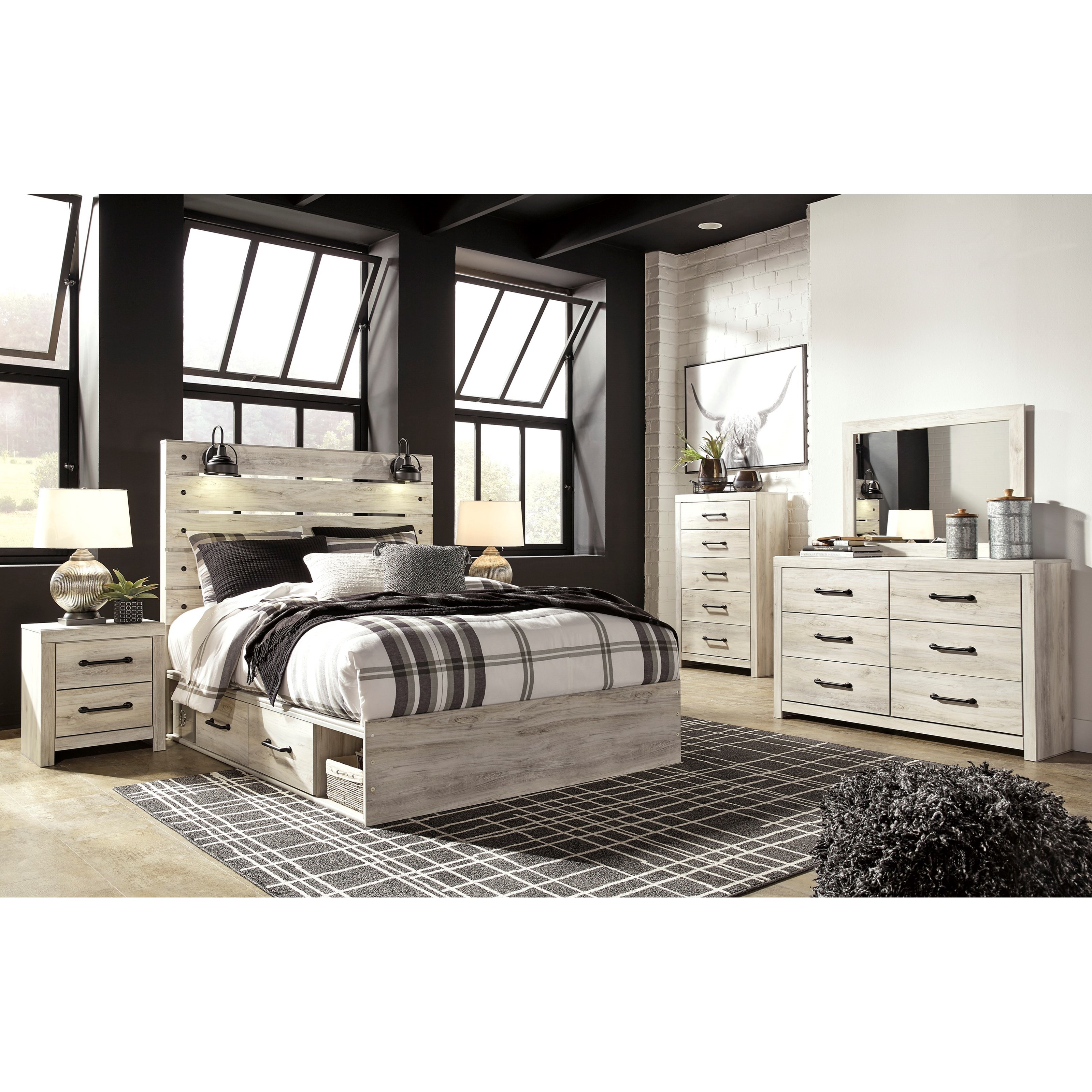 Signature Design by Ashley Cambeck Rustic Queen Storage ...