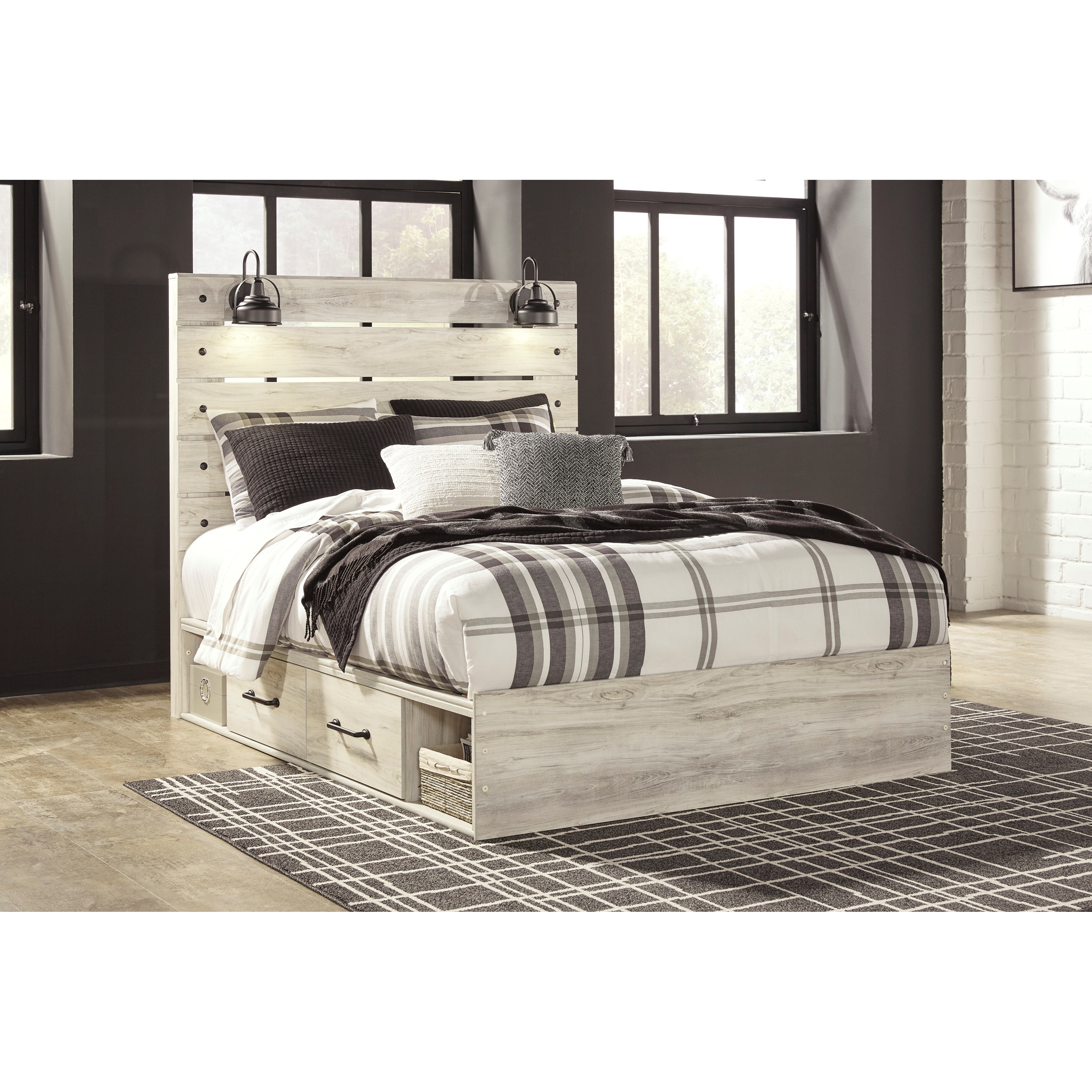 Signature Design by Ashley Cambeck Rustic Queen Storage ...