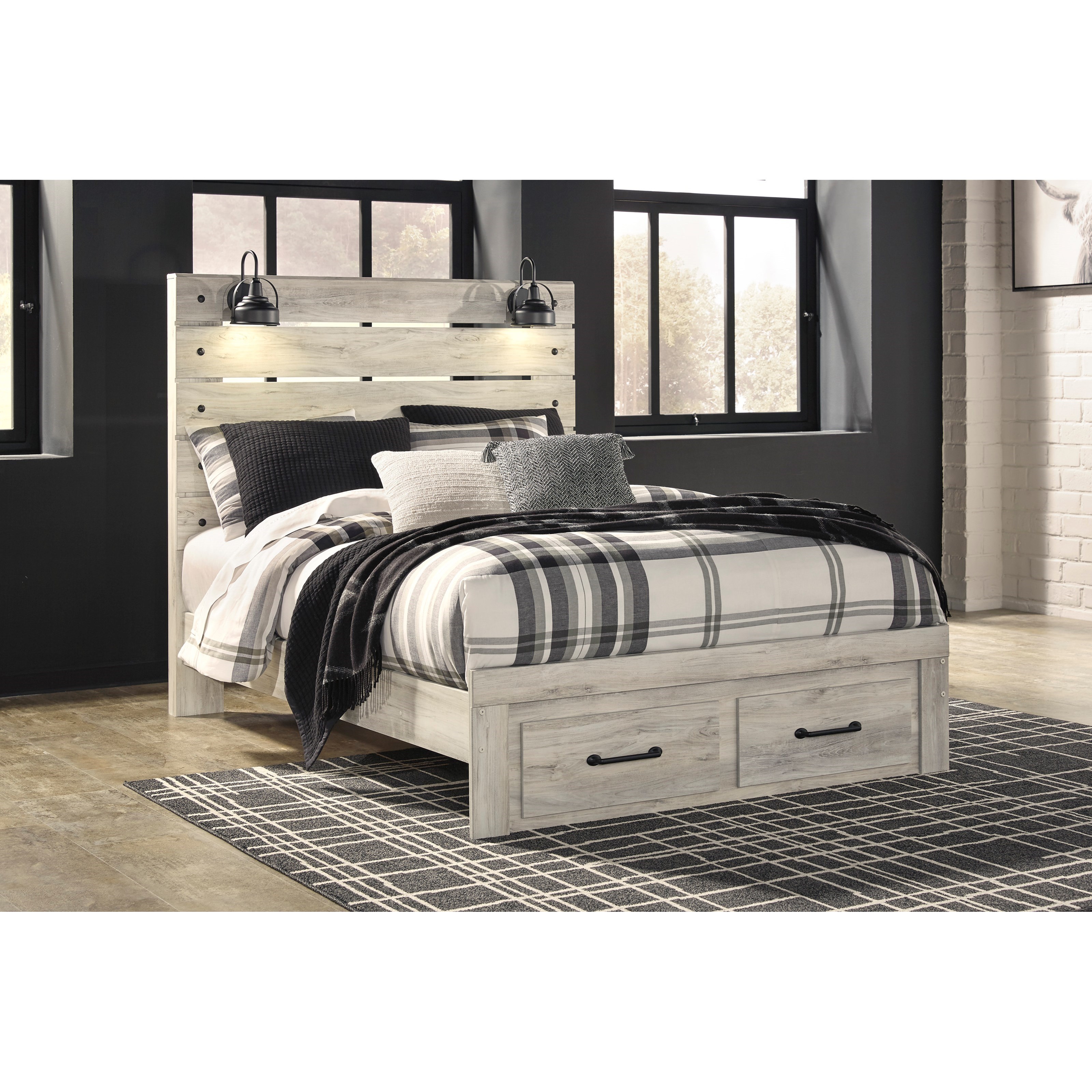 Signature Design by Ashley Cambeck Rustic Queen Panel Bed ...