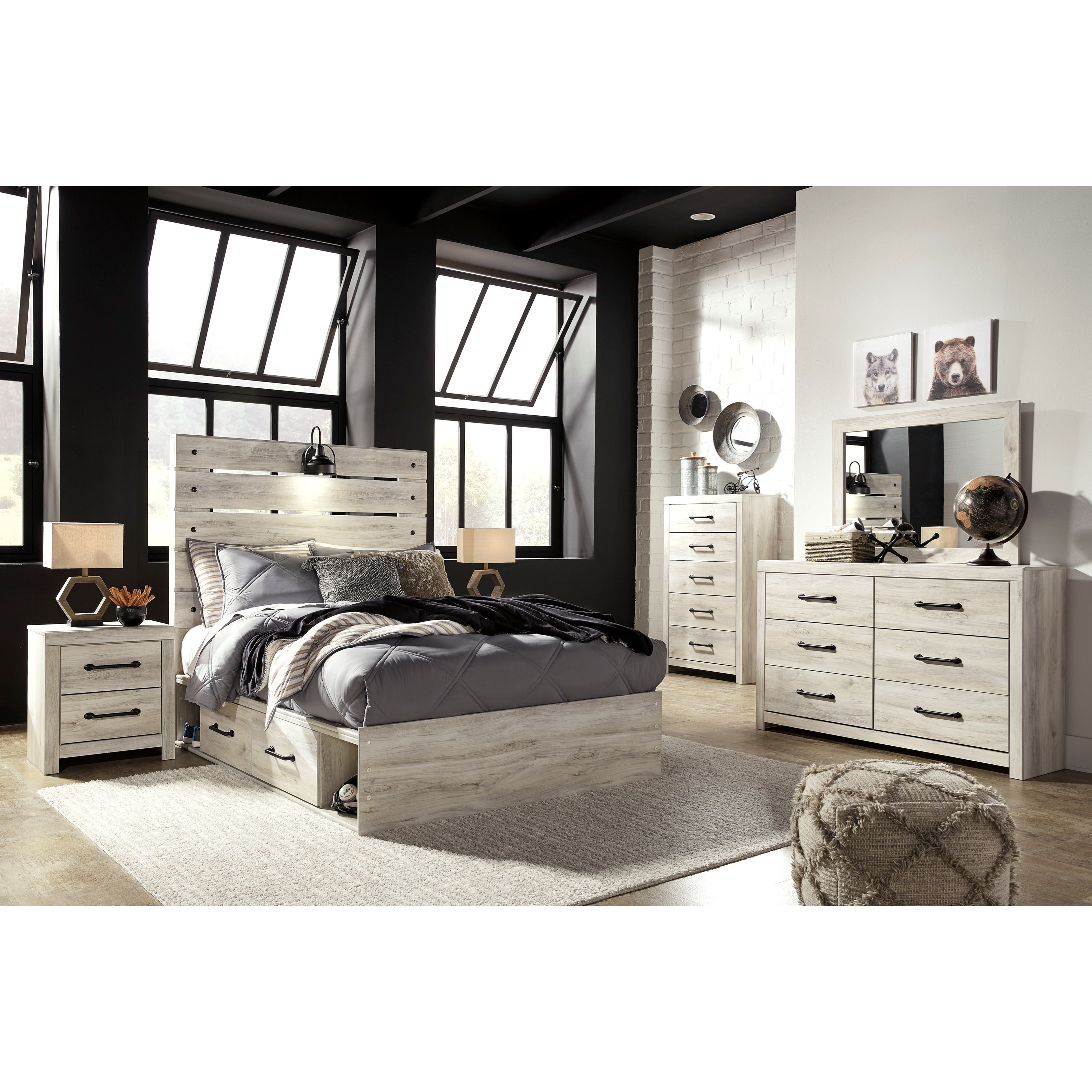 Signature Design by Ashley Cambeck Rustic Full Storage Bed ...