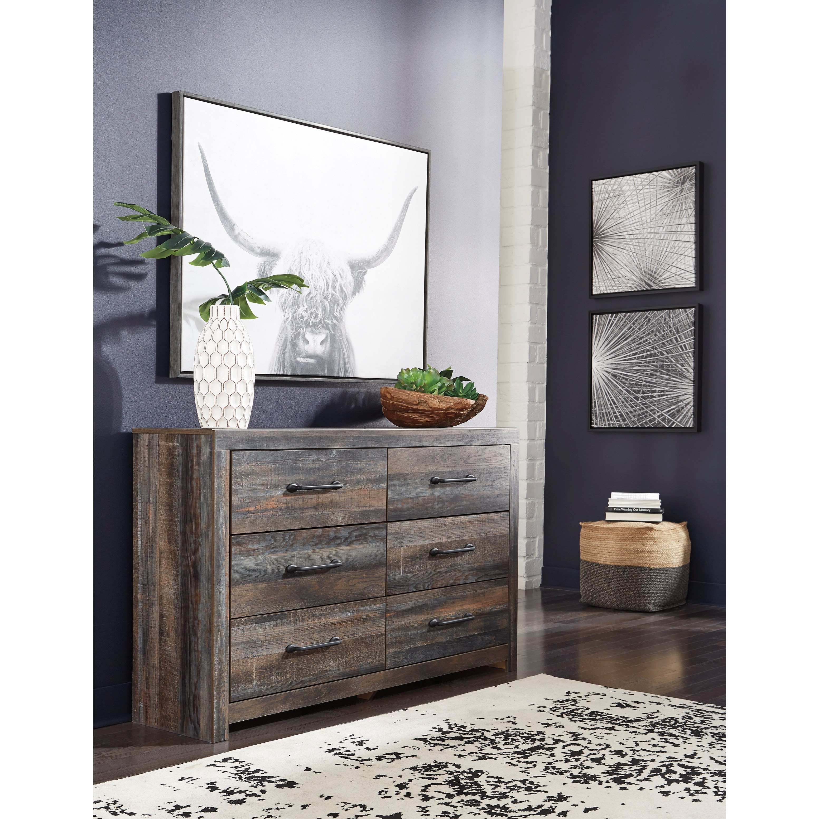 Signature Design by Ashley Drystan Rustic 6-Drawer Dresser ...