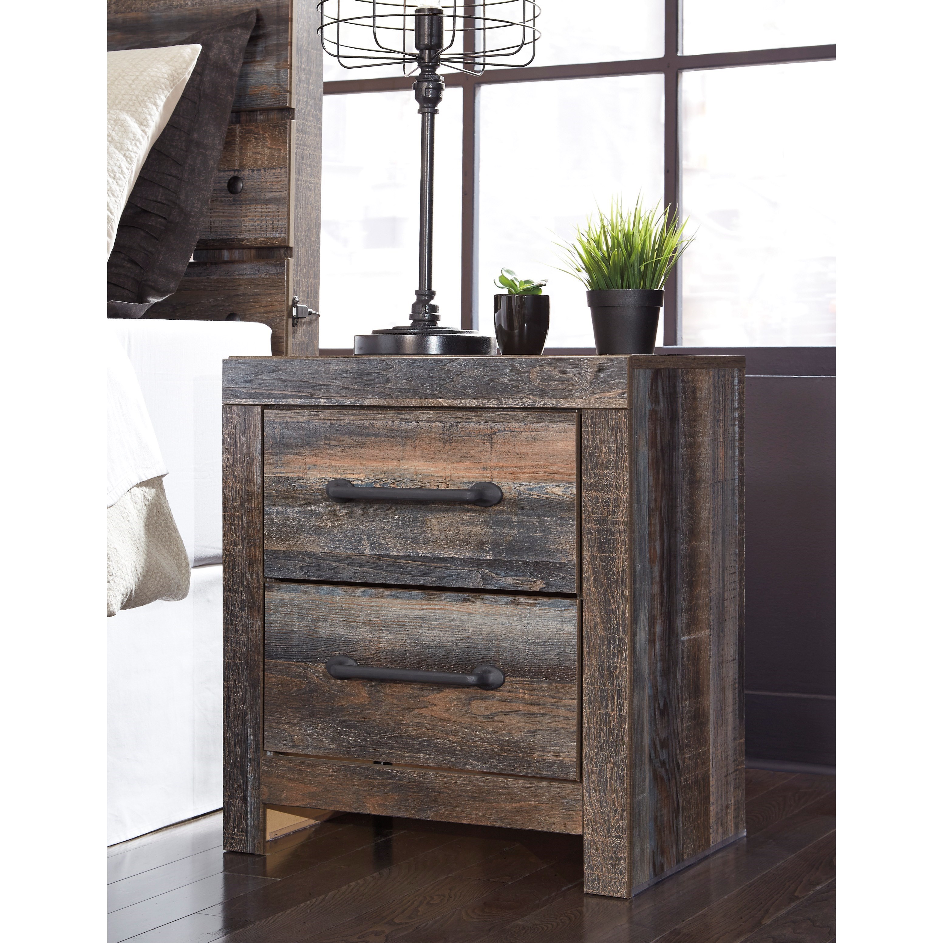 Signature Design by Ashley Drystan Rustic Two Drawer ...
