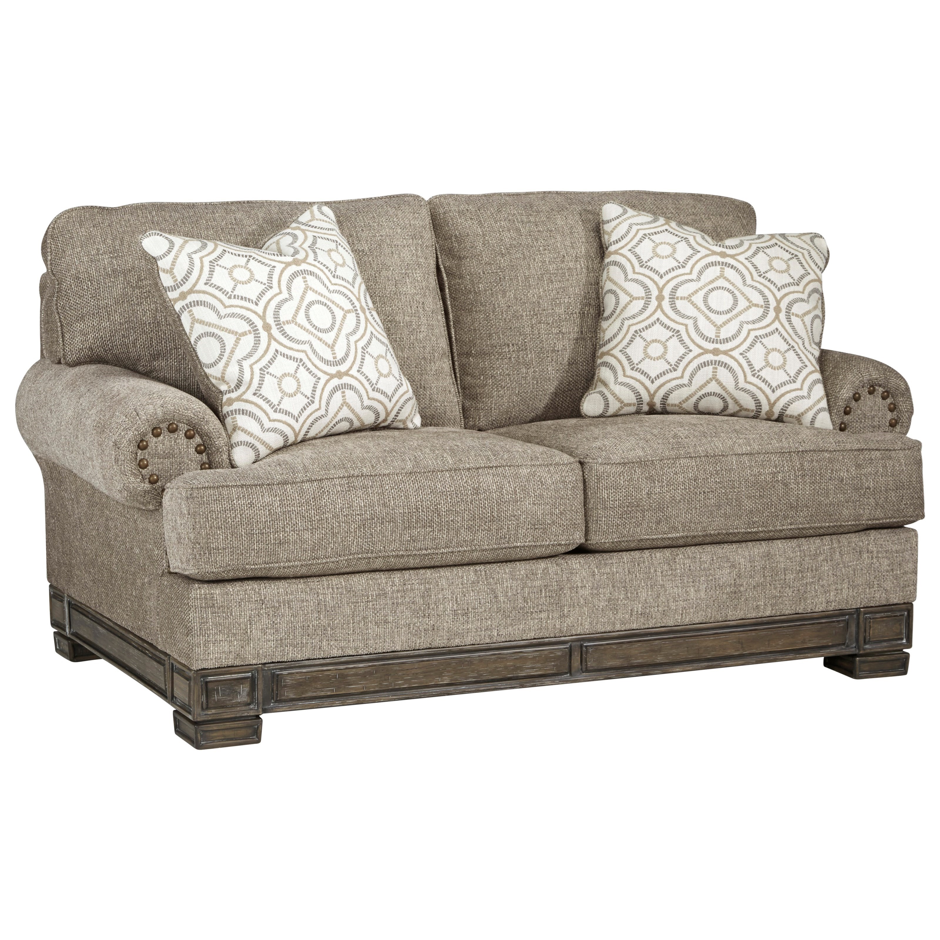 Signature Design by Ashley Einsgrove Traditional Loveseat with Nailhead Trim | Houston's Yuma ...