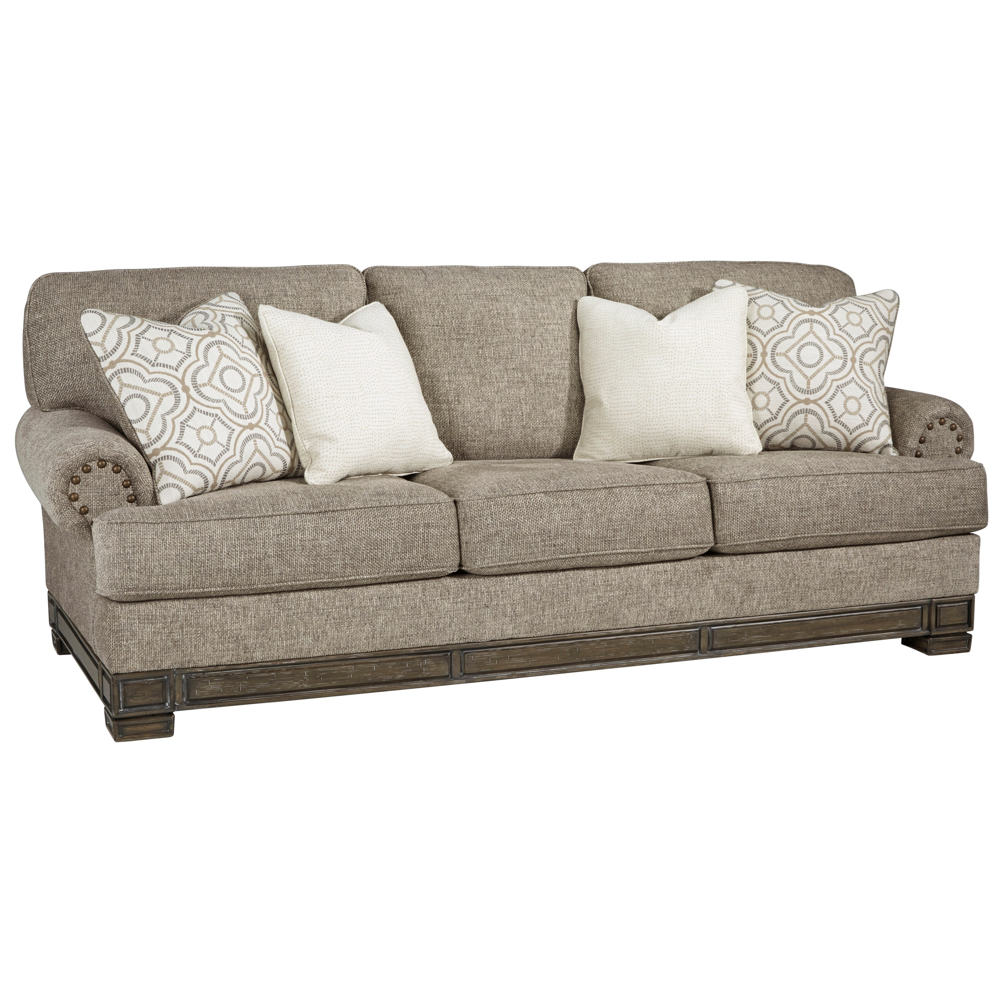 Signature Design By Ashley Einsgrove Traditional Sofa With Nailhead Trim Standard Furniture Sofas
