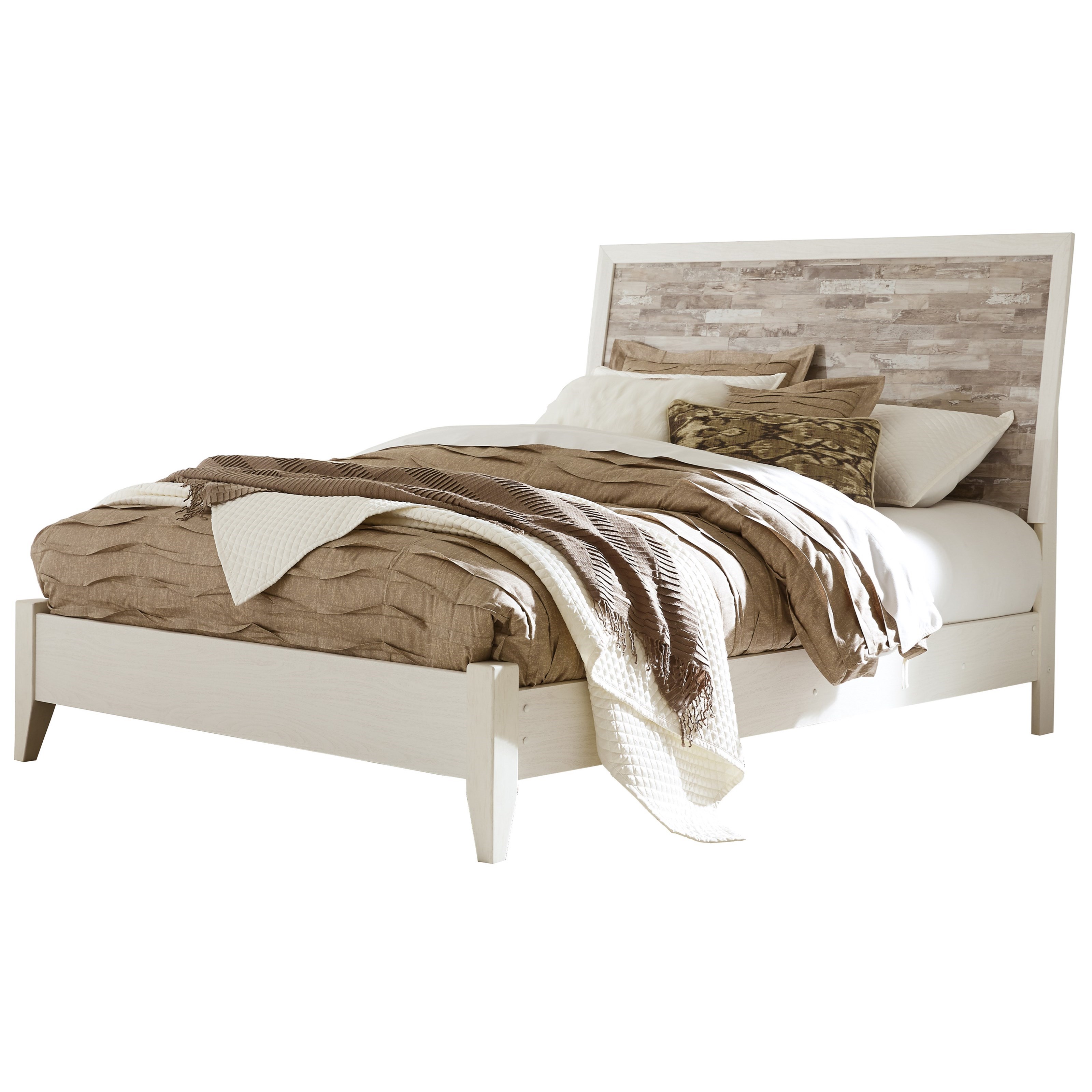 Evanni Rustic Gray White Queen Panel Bed By Signature Design Ashley At Rotmans Evanni Rustic Gray White Queen Panel Bed By Signature Design Ashley At Rotmans