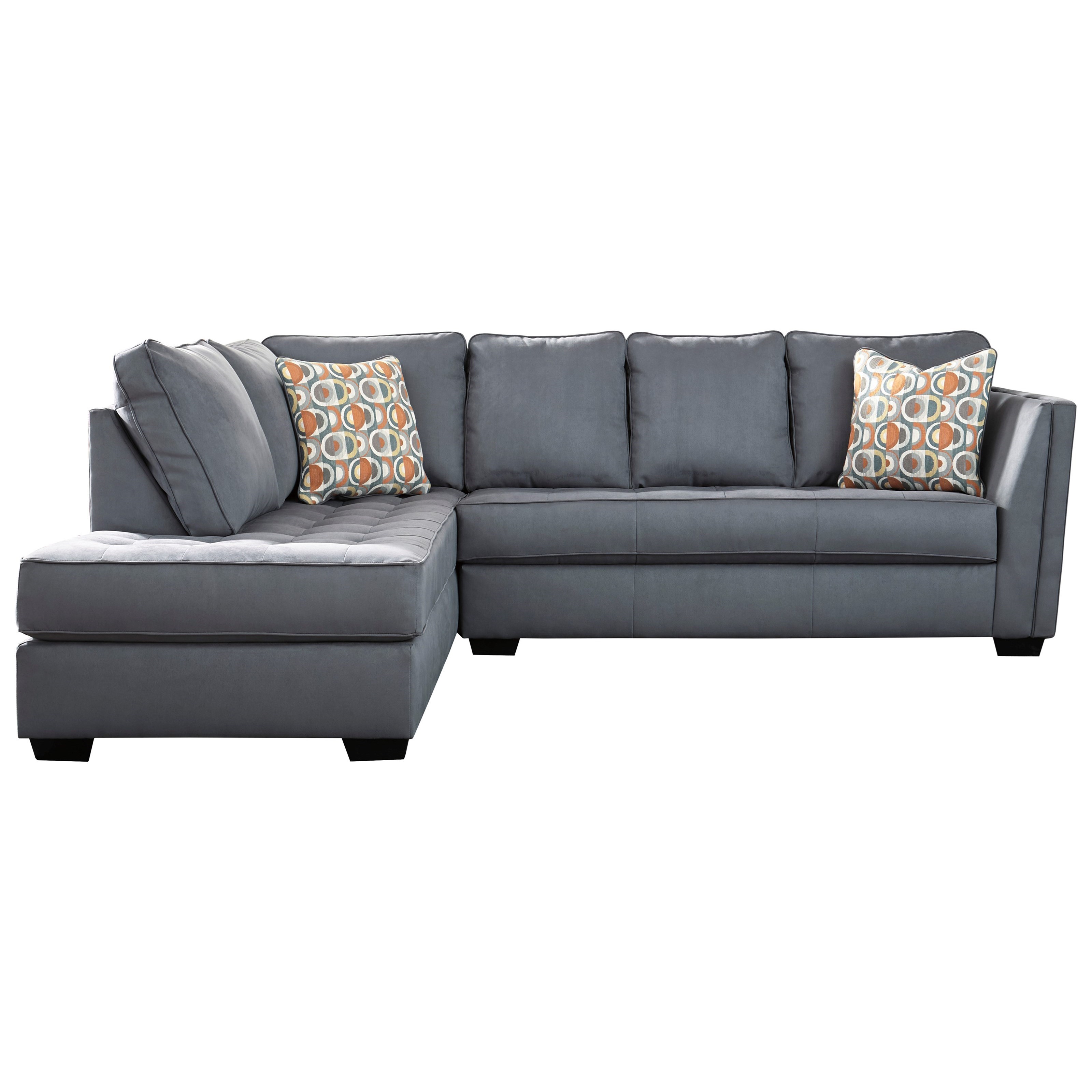 Filone Contemporary Sectional Sofa With Chaise And Cushion Tufting By Signature Design Ashley At Northeast Factory Direct