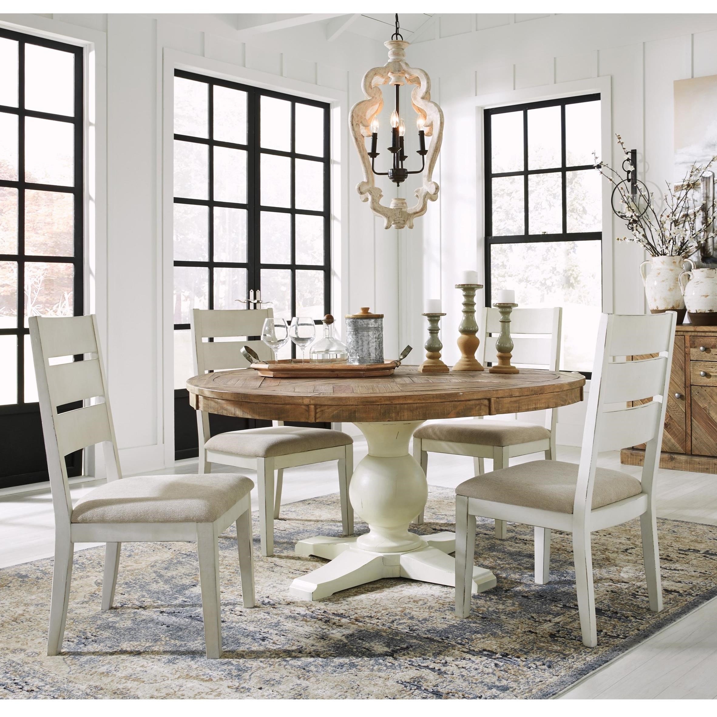 Ashley Signature Design Grindleburg 5 Piece Round Table ...