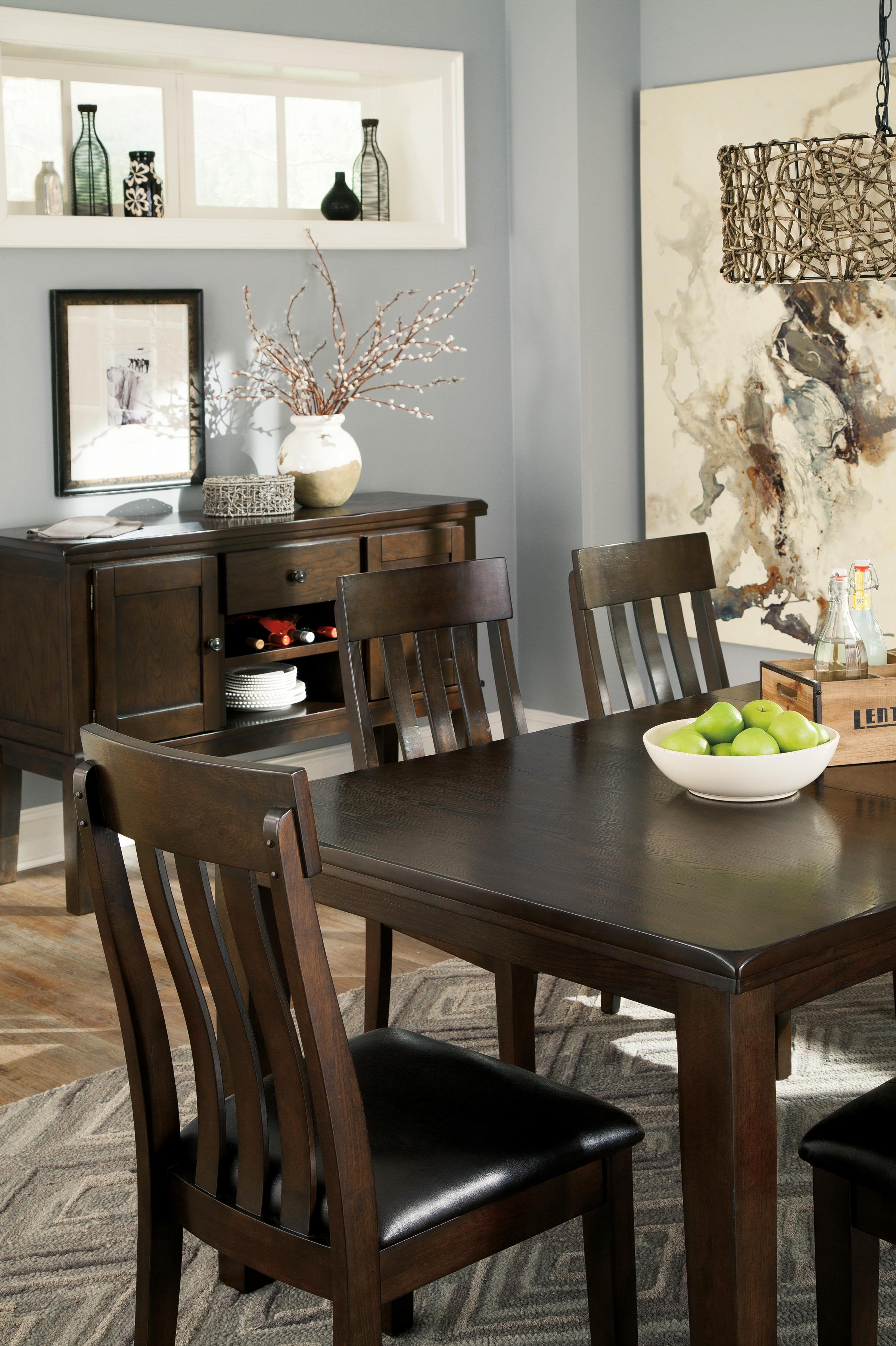 Signature Design by Ashley Haddigan Rectangular Dining Room Table w/ Butterfly Leaf | Furniture ...