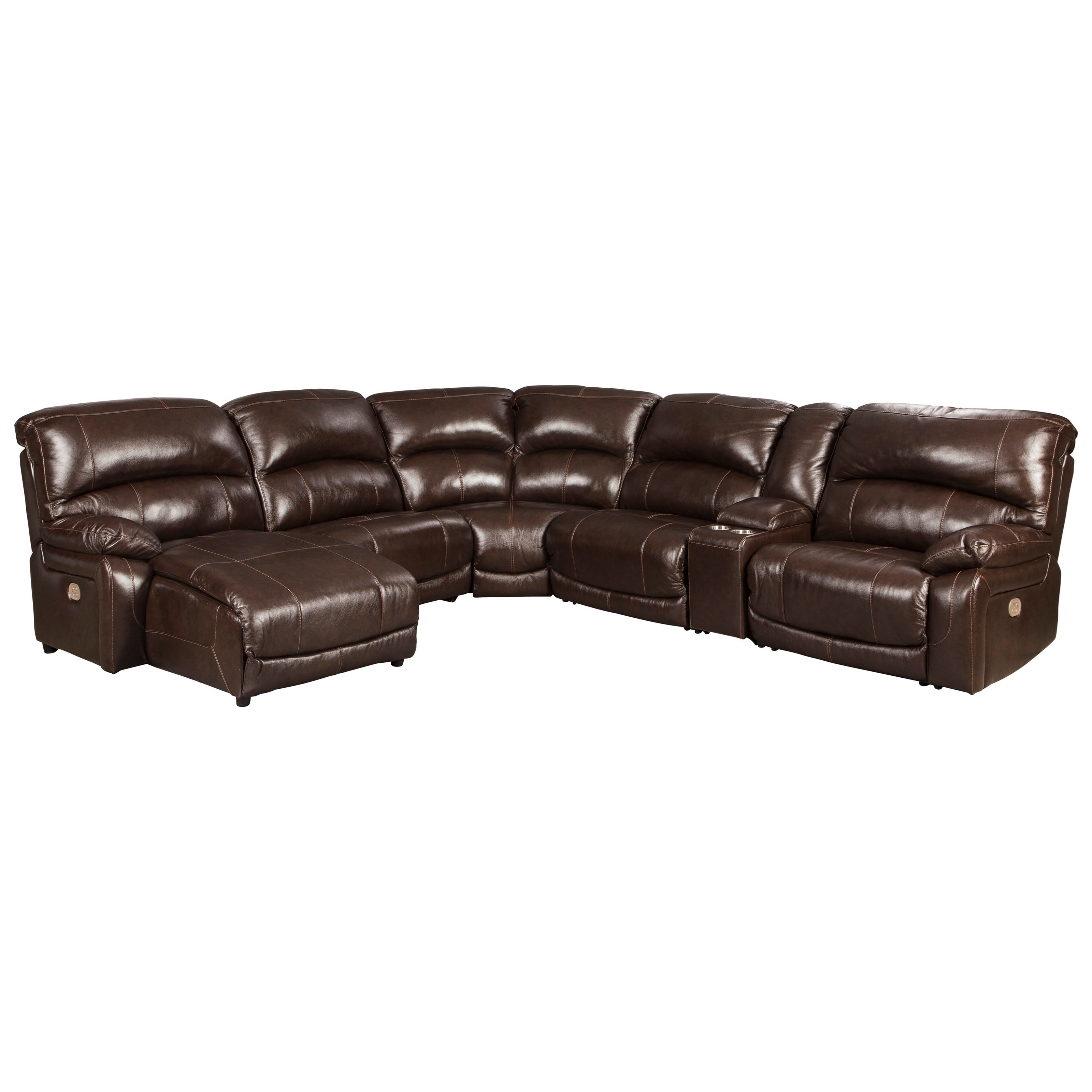 Hoffman Leather Match 5 Piece Reclining Sectional With Left Chaise Ruby Gordon Home Reclining Sectional Sofas