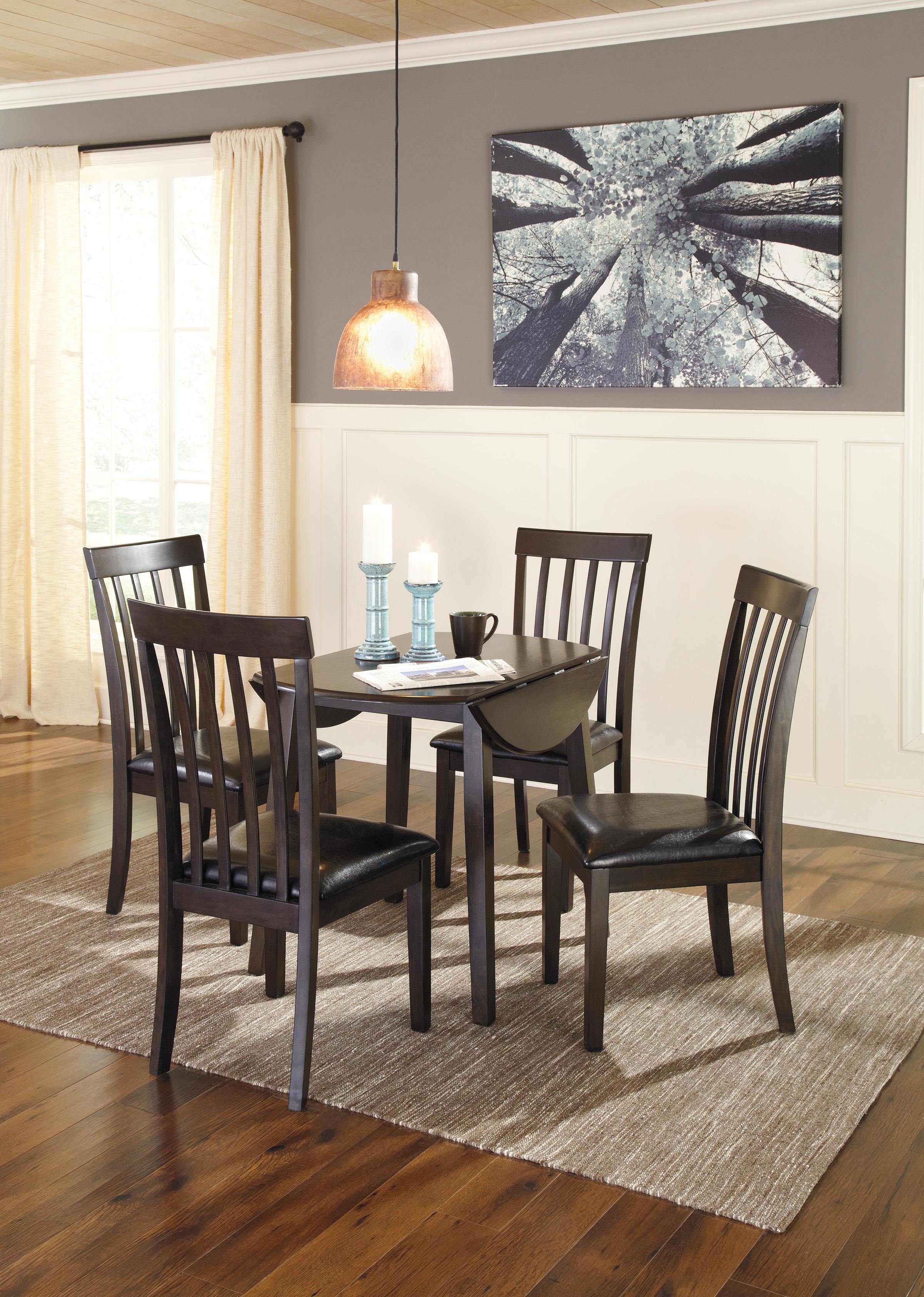 Ashley Signature Design Hammis 5-Piece Round Drop Leaf ...