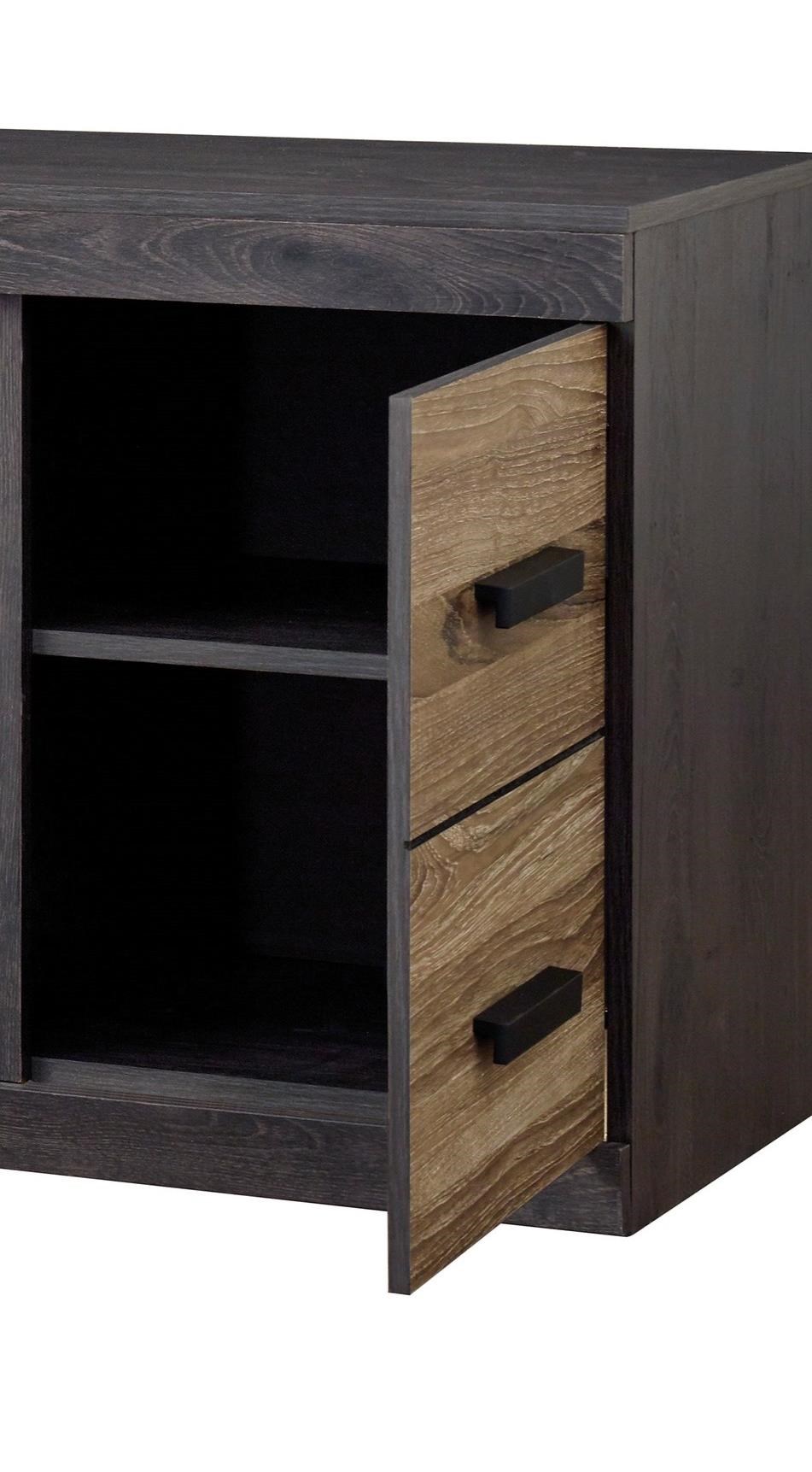 Signature Design by Ashley Harlinton Large TV Stand w/ Fireplace Insert | Sheely's Furniture ...