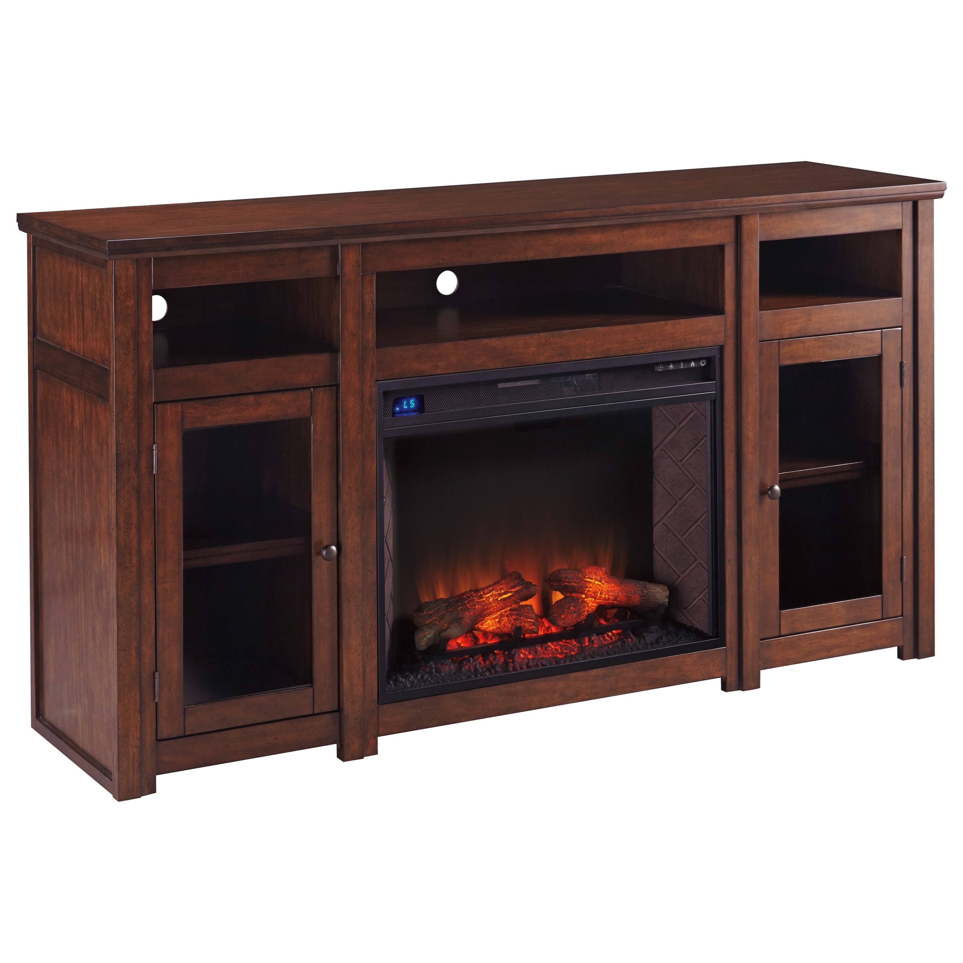 Signature Design By Ashley Harpan Mango Veneer Extra Large Tv Stand