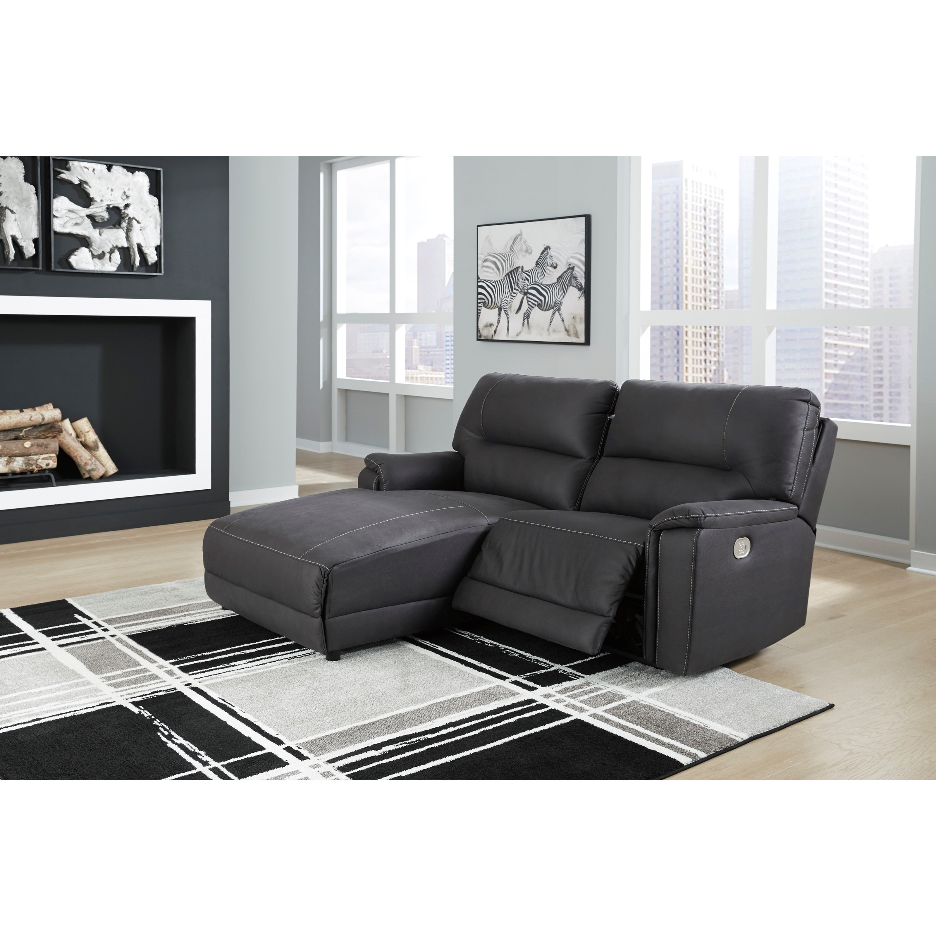 Signature Design by Ashley Henefer 78606-79+62 Power Reclining Sectional  with Built-in USB Port | Furniture and ApplianceMart | Reclining Sectional  Sofas