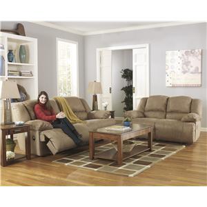 Ashley Signature Design Hogan - Mocha Reclining Living Room Group