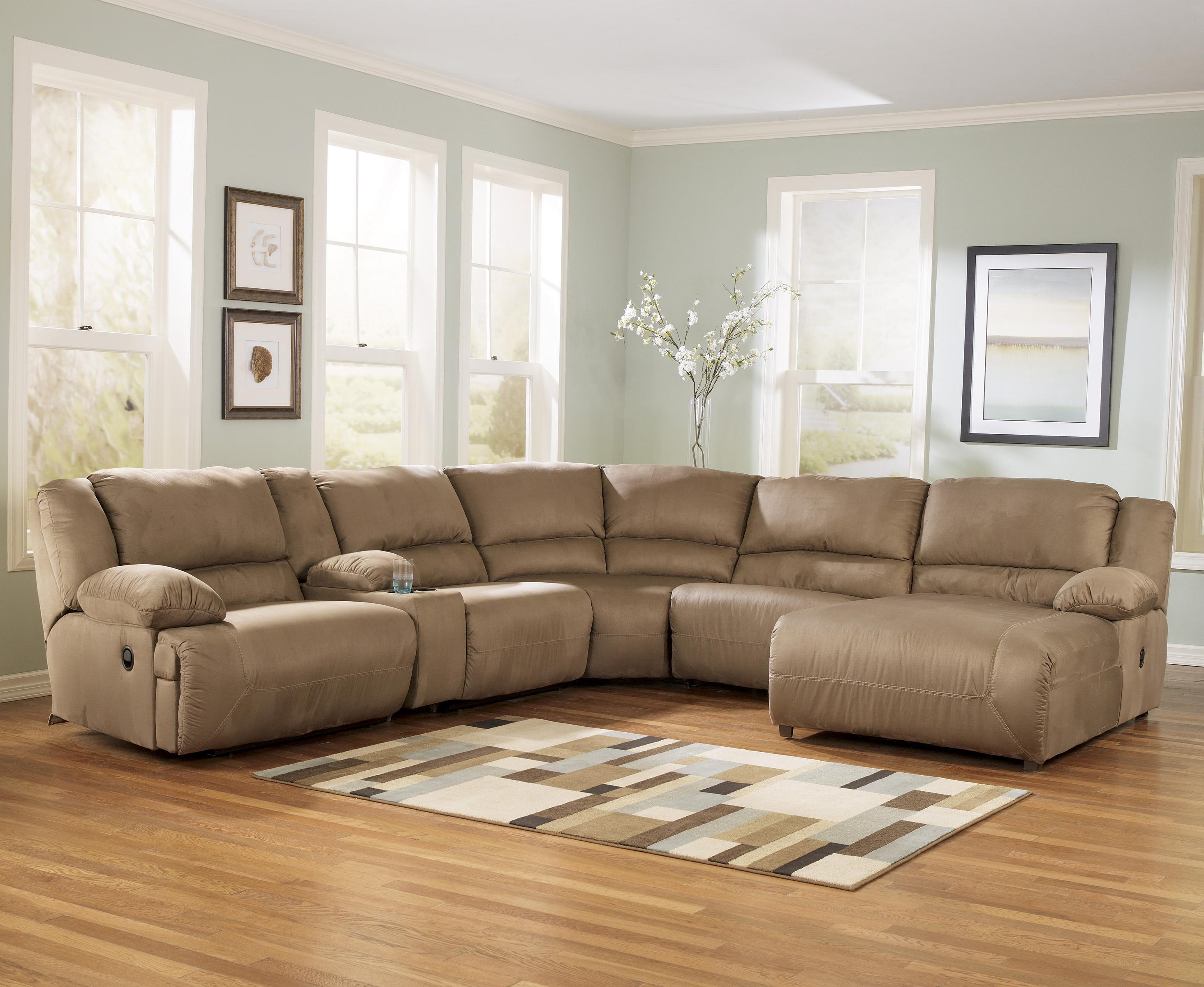 Signature Design by Ashley Hogan Mocha 6 Piece Motion Sectional