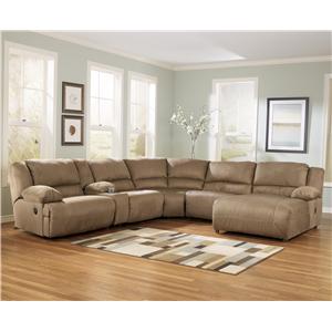 Sectional Sofas Denver Northern Colorado Fort Morgan Sterling Signature Design By Ashley Hogan Mocha 6 Piece Sectional Sofa Group