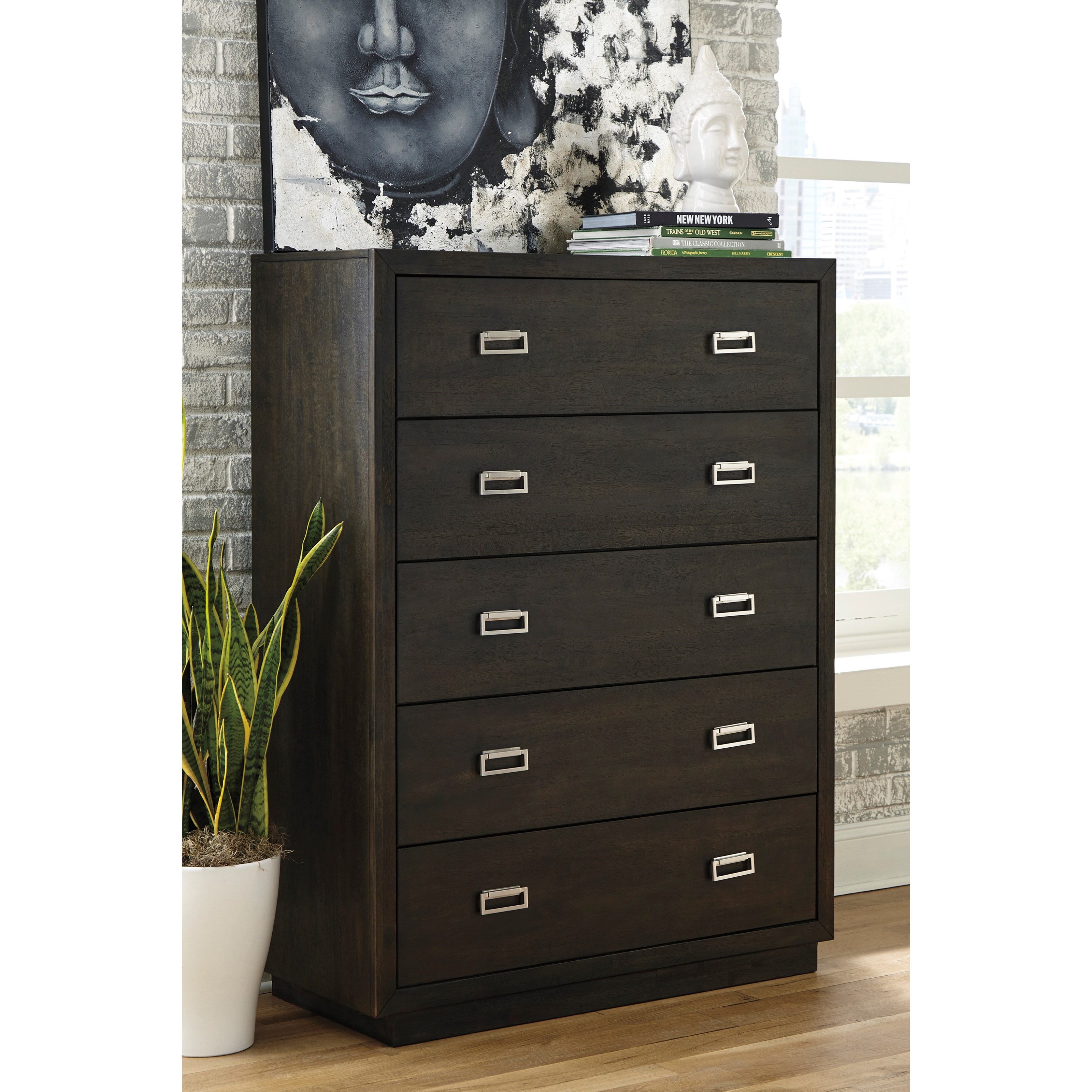 Signature Design by Ashley Hyndell Contemporary 5-Drawer ...