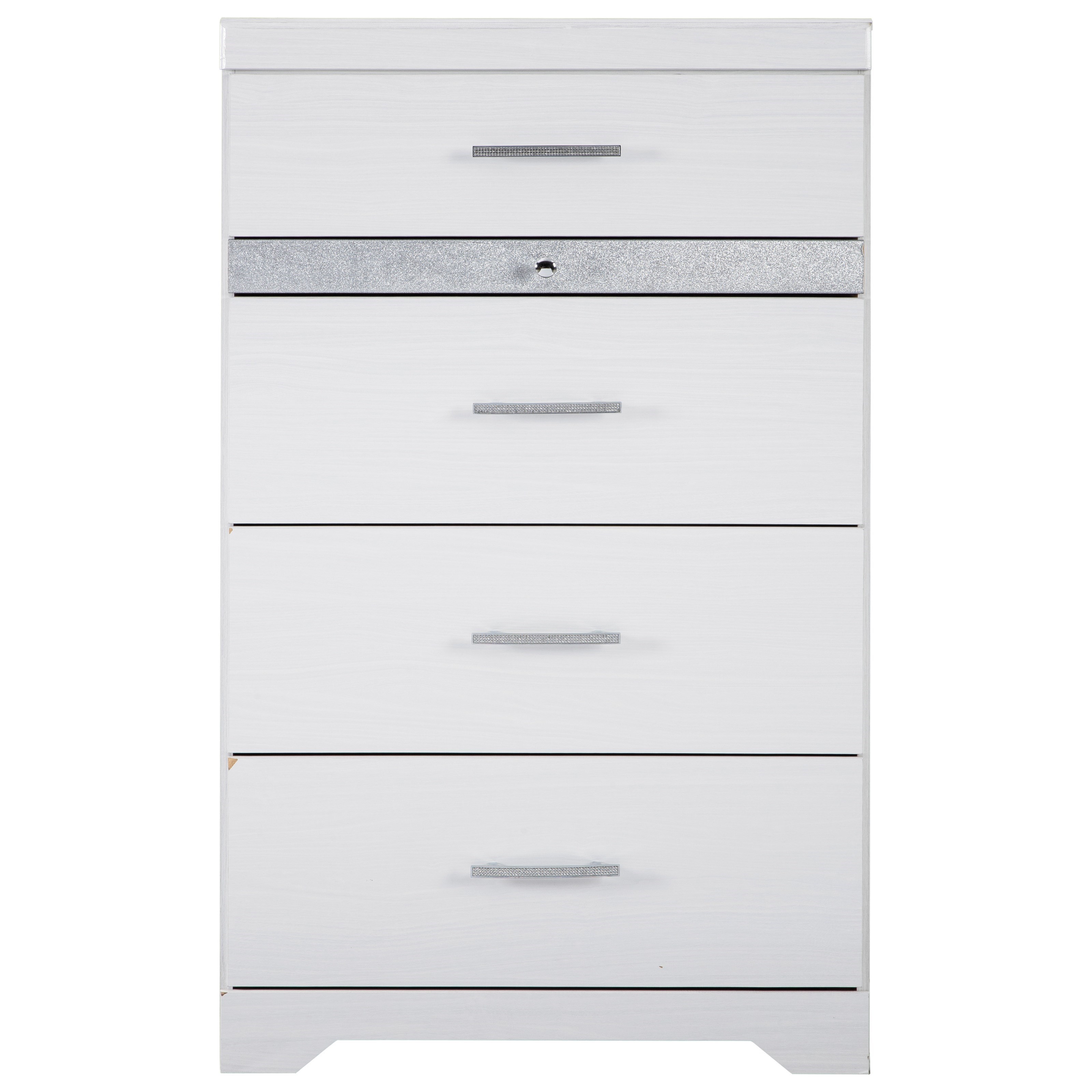 Ashley Signature Design Jallory B302 46 5 Drawer Chest With Felt