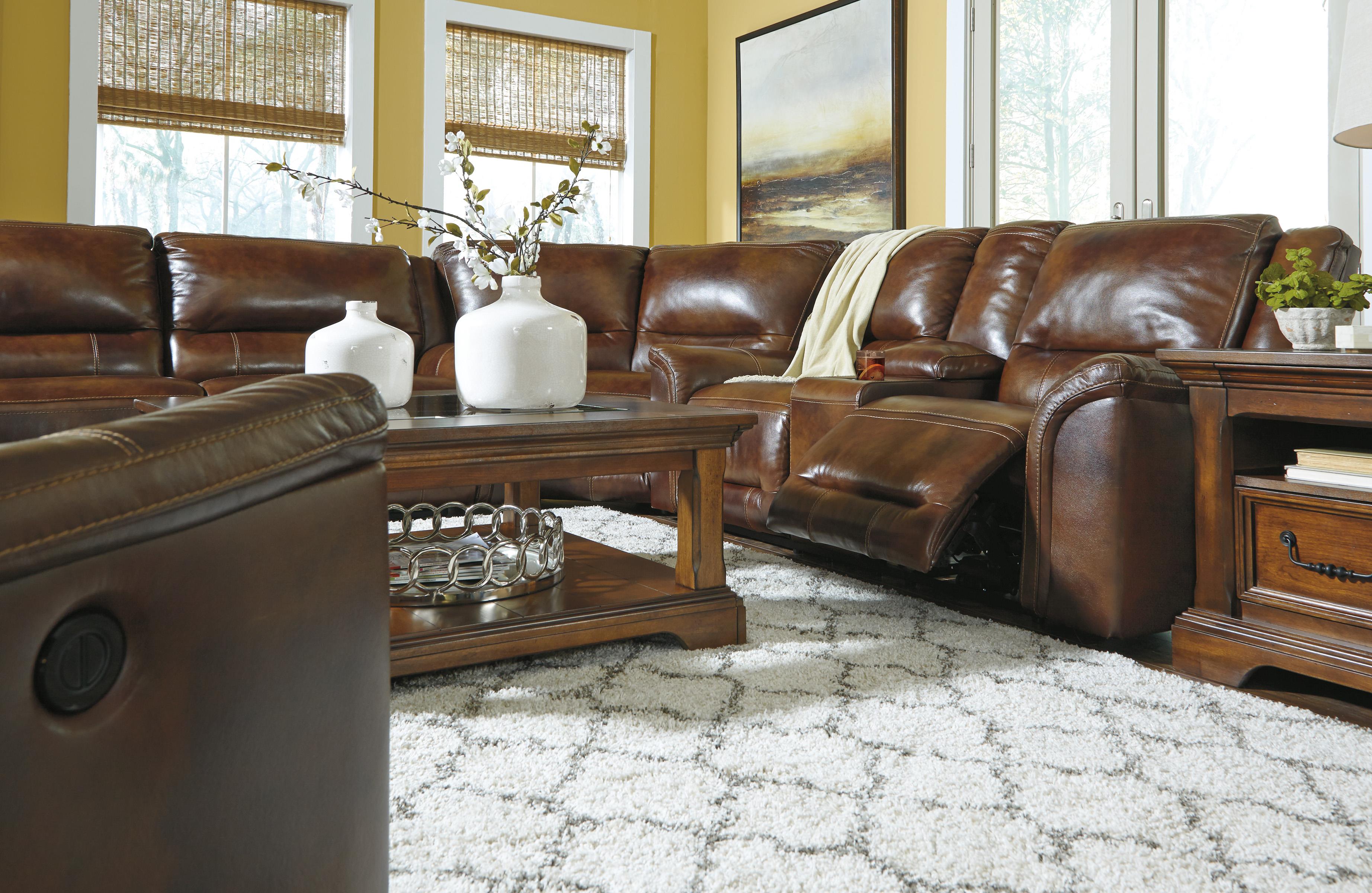 Signature Design by Ashley Jayron Contemporary Leather Match Reclining