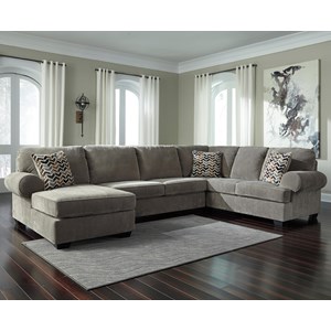 Signature Design by Ashley Jinllingsly 3-Piece Sectional with Chaise