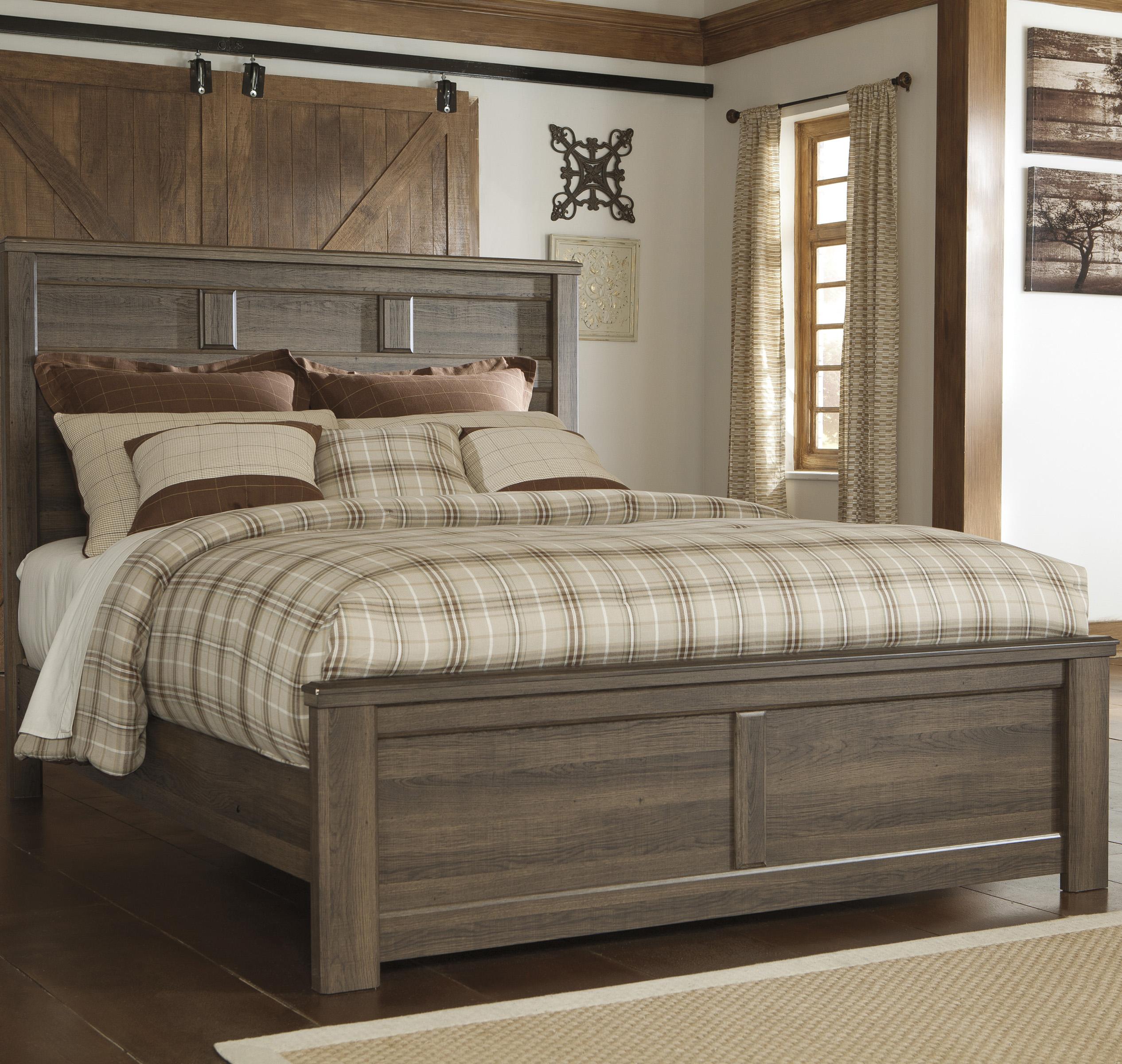 Signature Design By Ashley Juararo Transitional Queen Panel Bed A1 Furniture Mattress Panel Beds