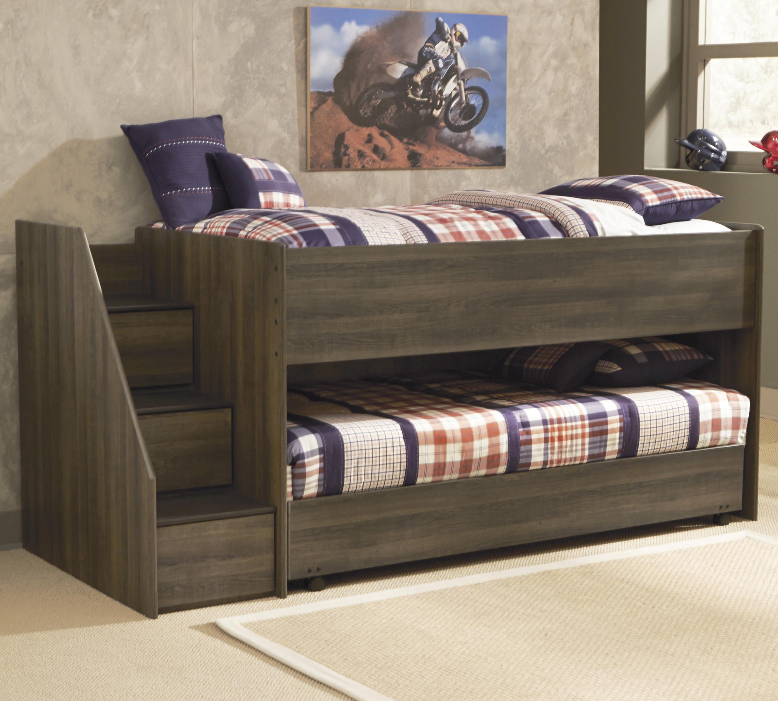 Signature design by ashley sawyer twin loft bed w/ left storage ...