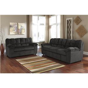 Signature Design by Ashley Julson - Ebony Stationary Living Room Group