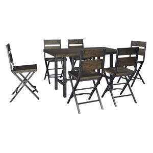 Signature Design by Ashley Kavara 7-Piece Counter Table w/ 6 Bar Stool Set