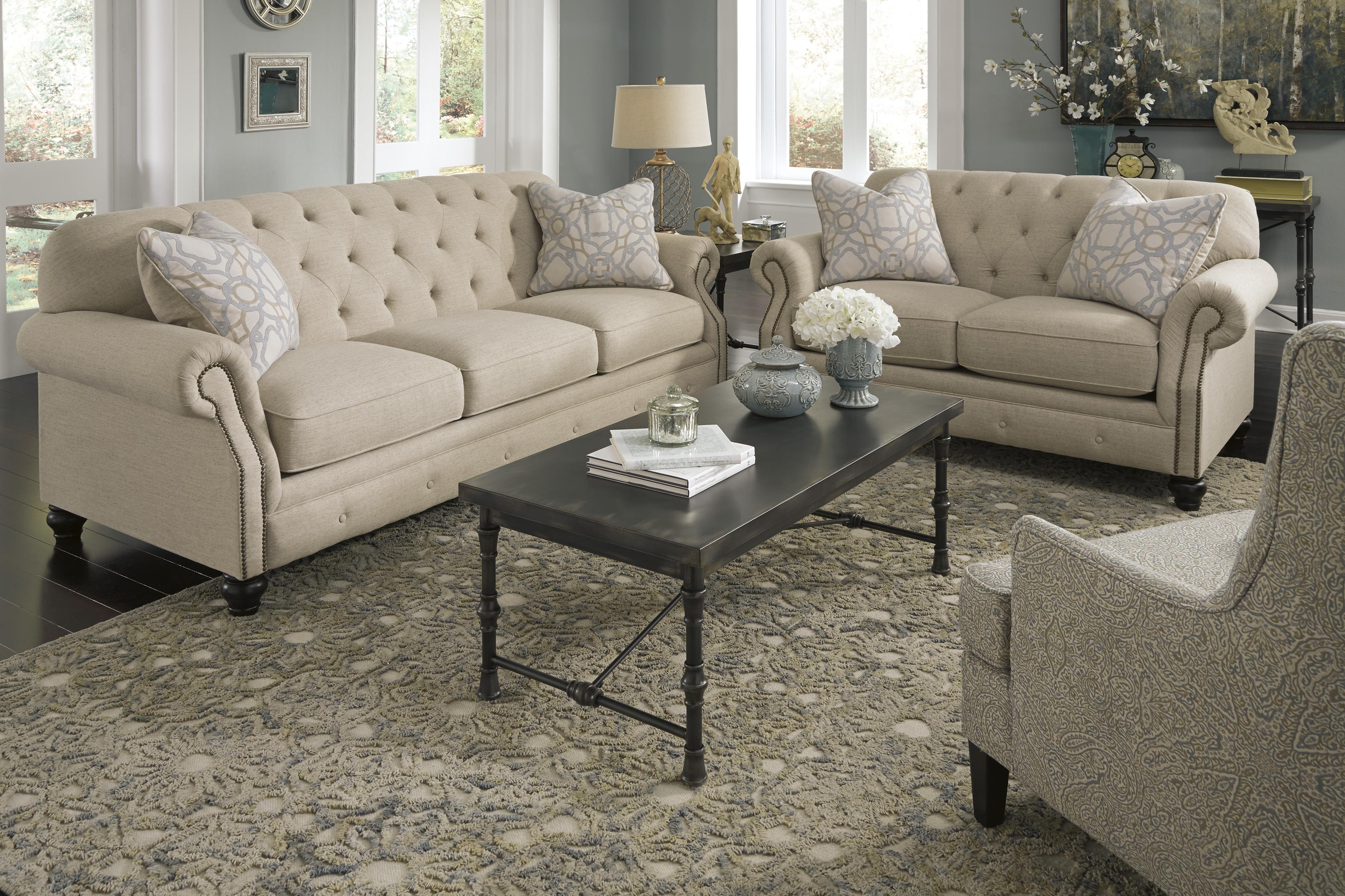 Signature Design by Ashley Kieran Traditional Loveseat with Tufted Back