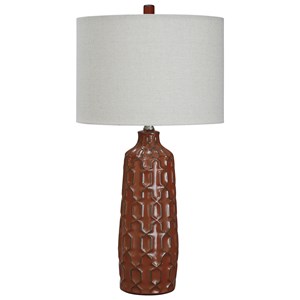 Signature Design by Ashley Lamps - Contemporary Set of 2 Mab Ceramic Table Lamps