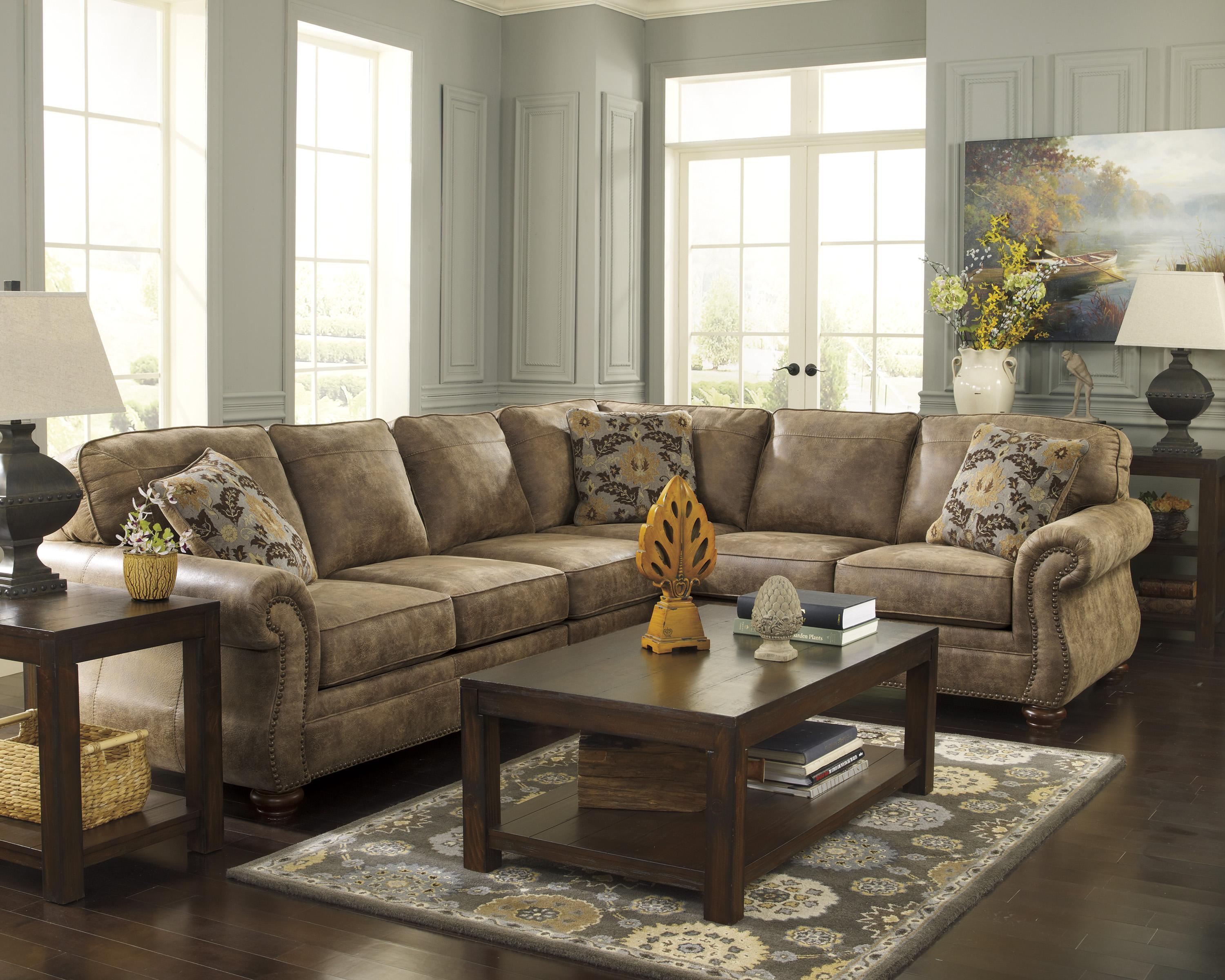 Signature Design by Ashley Larkinhurst Earth Roll Arm Sectional with