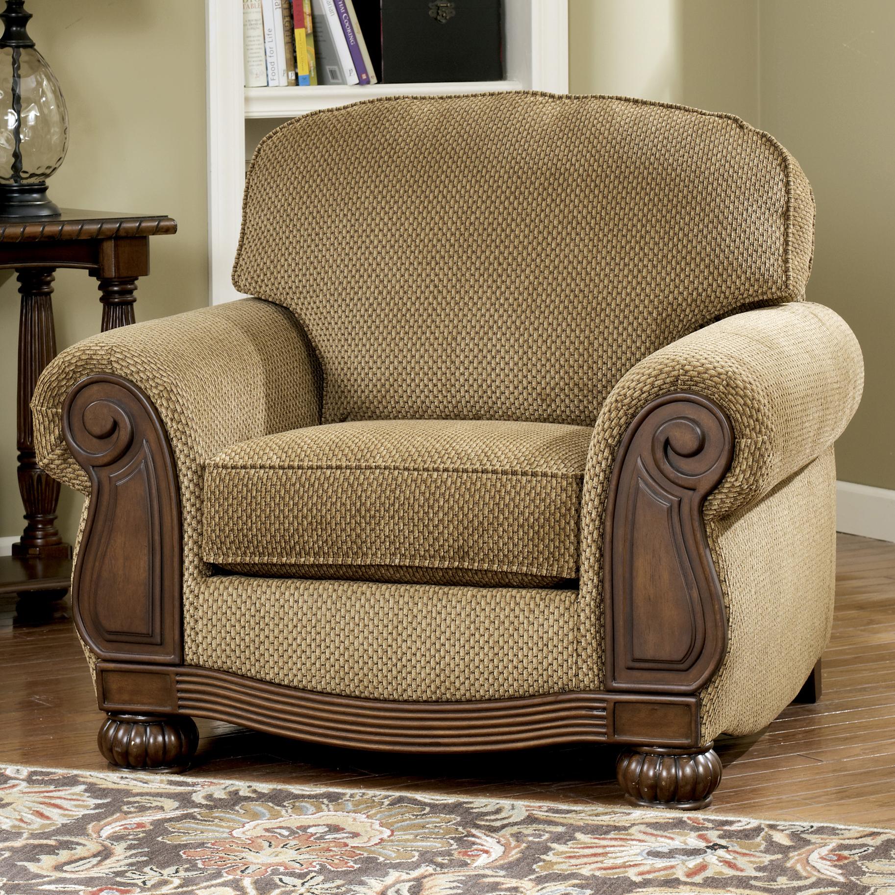 Signature Design By Ashley Lynnwood Amber Chair With Carved Lynnwood Amber Chair With Carved Wood Accents By Signature Design Ashley