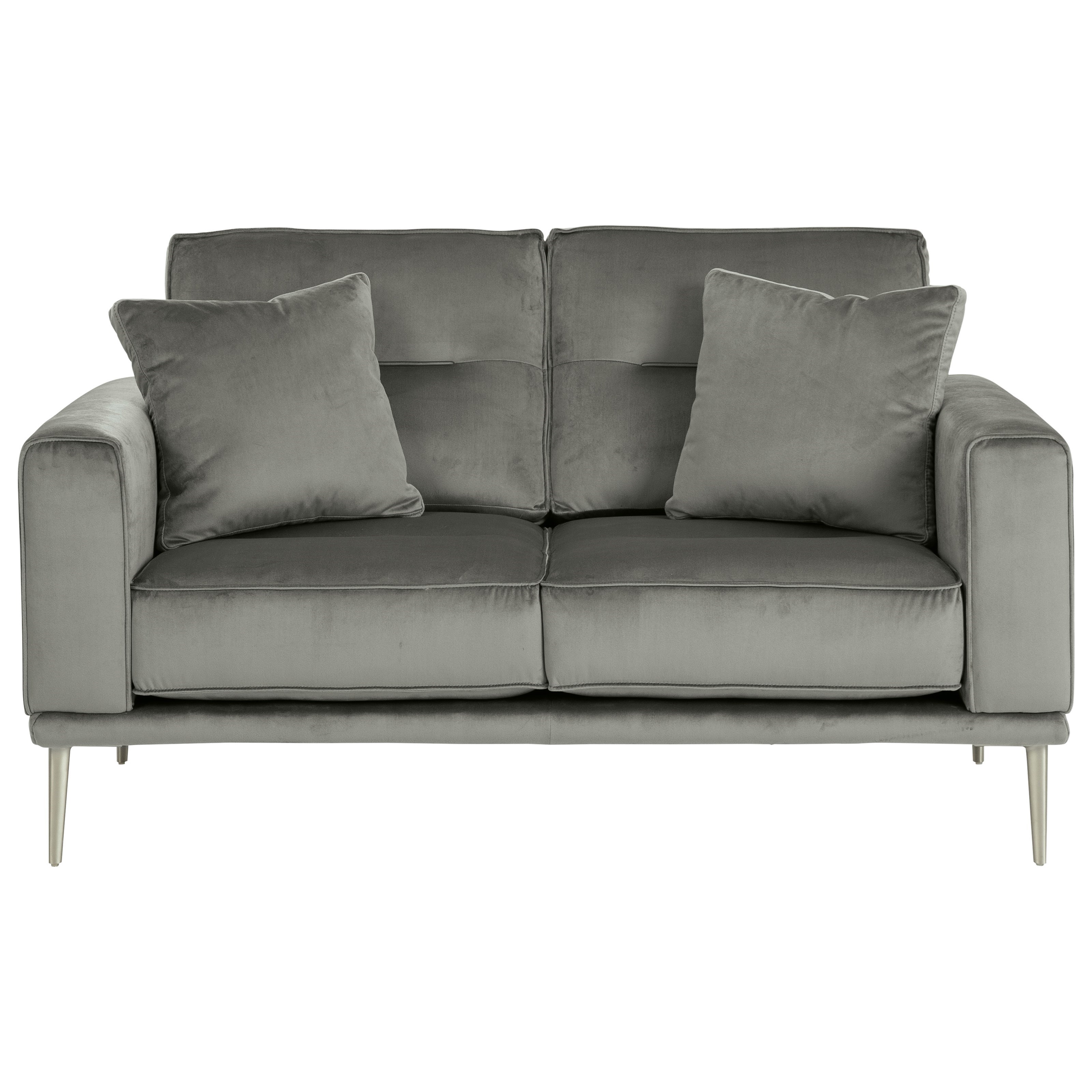 Signature Design By Ashley Macleary 8900735 Modern Loveseat With Metal Legs Furniture And Appliancemart Loveseats