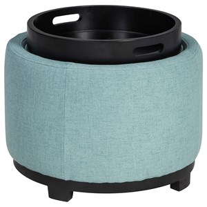 Signature Design by Ashley Menga Ottoman With Storage/Reversible Tray Top