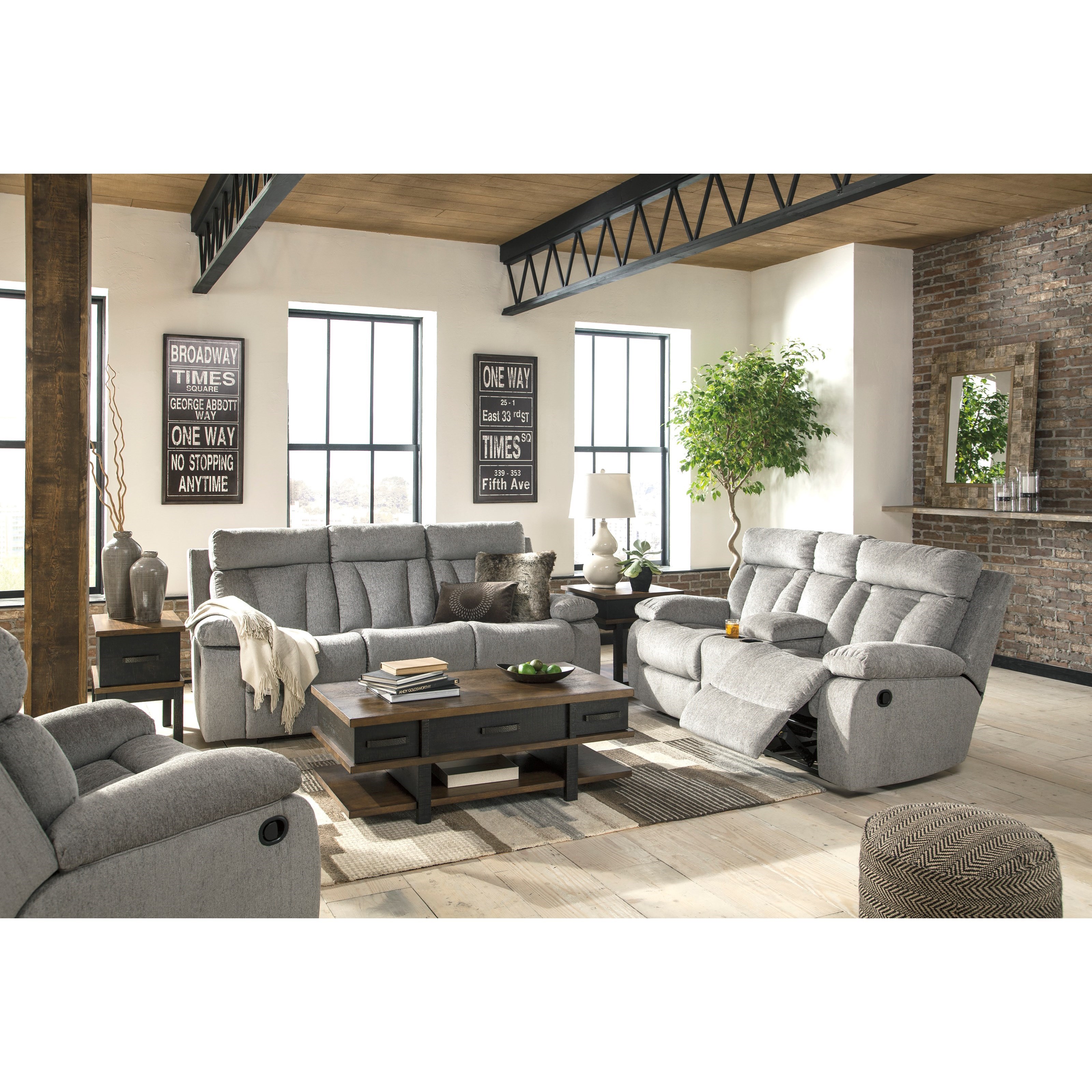 Signature Design by Ashley Mitchiner Reclining Living Room Group | Value City Furniture ...