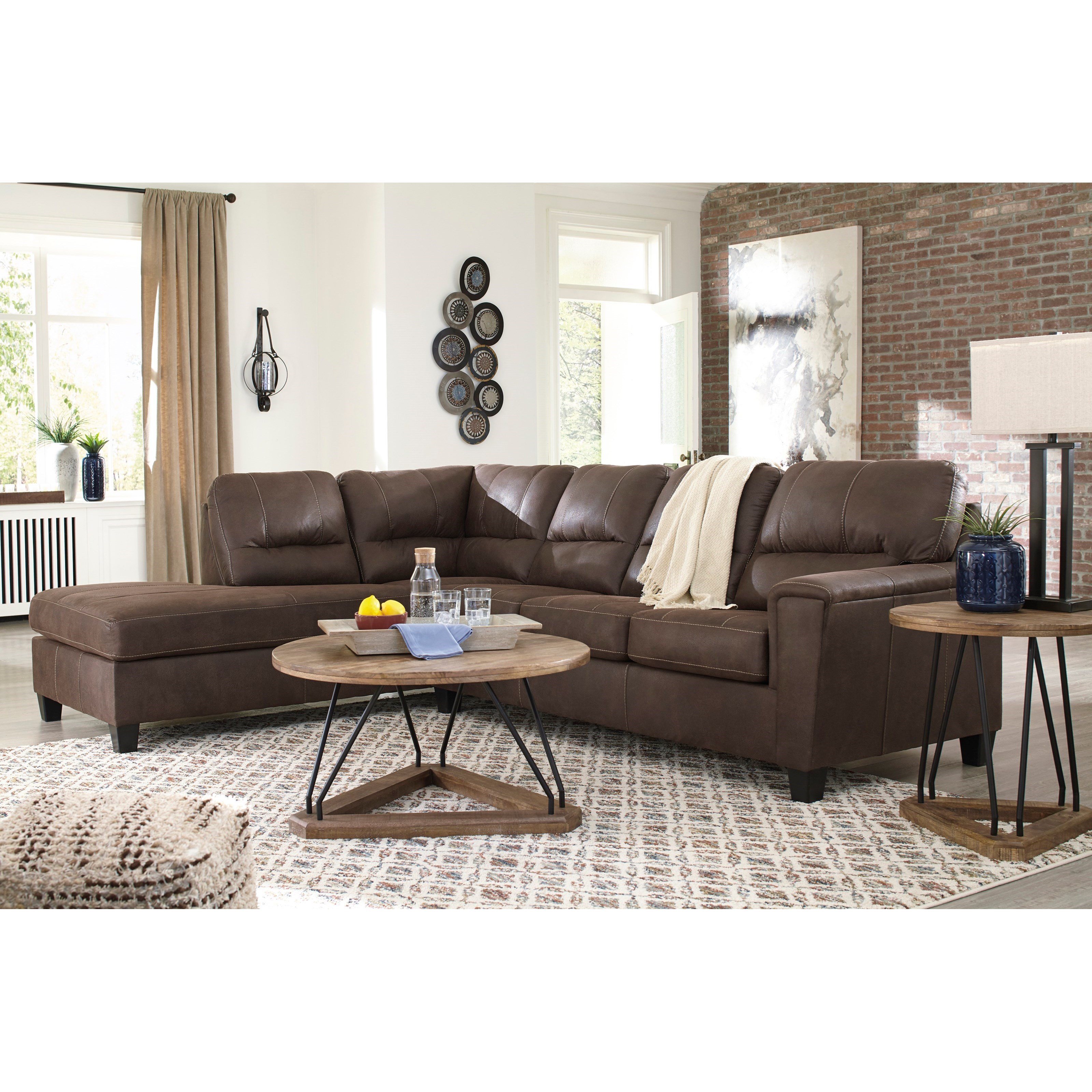 Signature Design by Ashley Navi 2-Piece Sectional with Left Chaise | Wayside Furniture ...