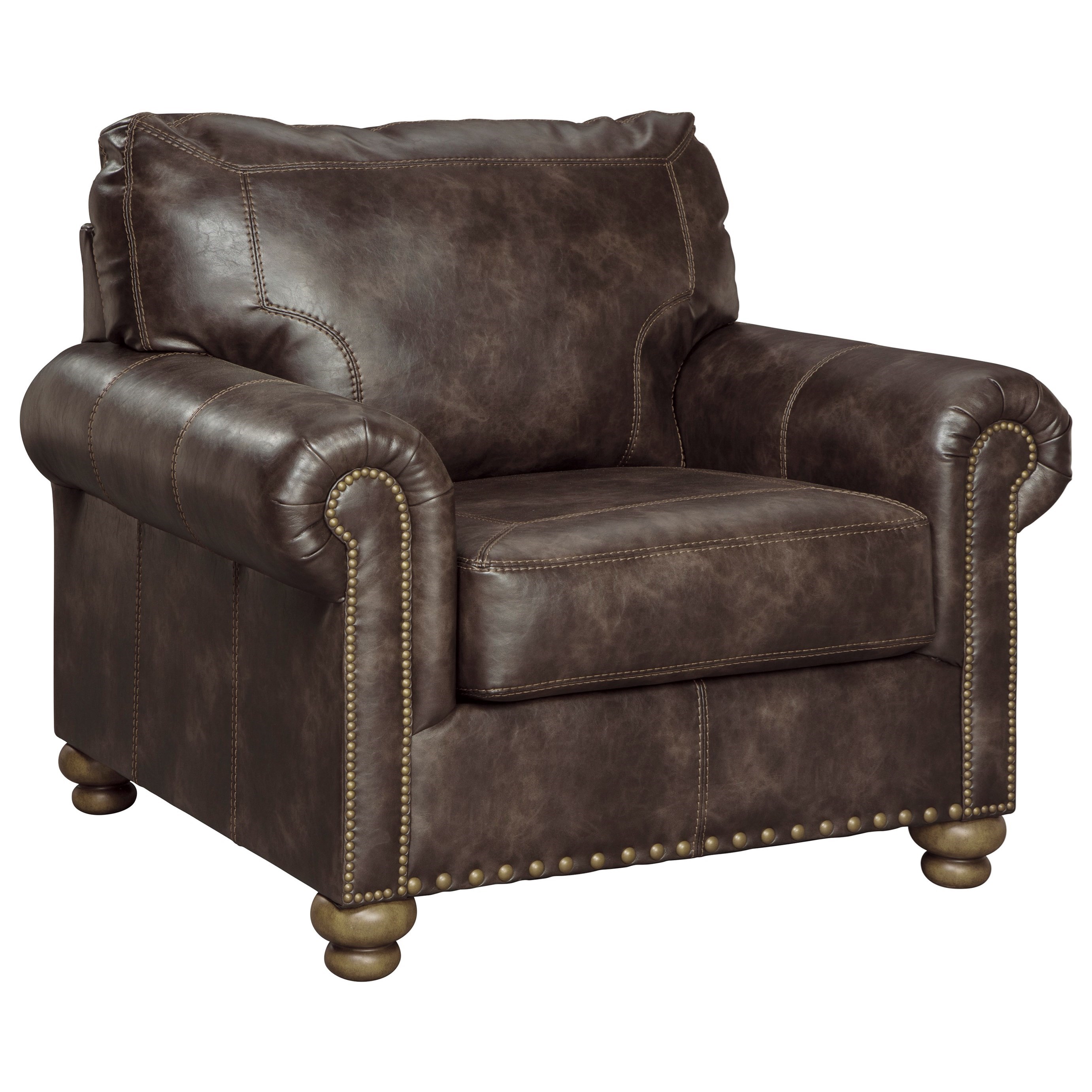 Signature Design By Ashley Nicorvo Traditional Chair With Nailhead Trim Furniture Mart Colorado Upholstered Chairs