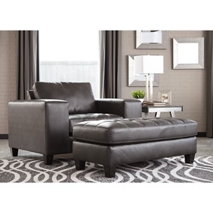 Signature Design by Ashley Nokomis Chair and a Half with Ottoman