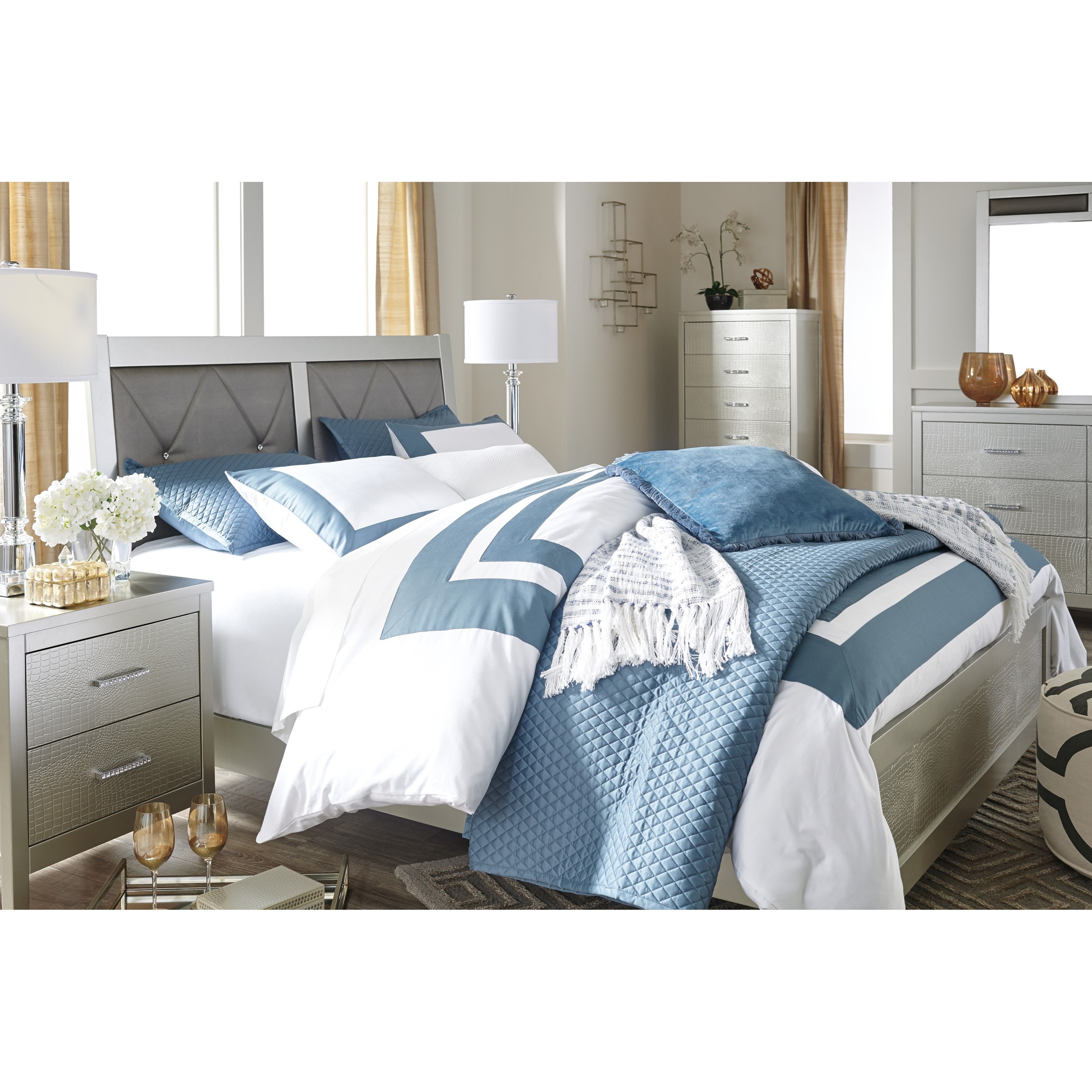 Signature Design by Ashley Olivet Glam King Bedroom Group ...