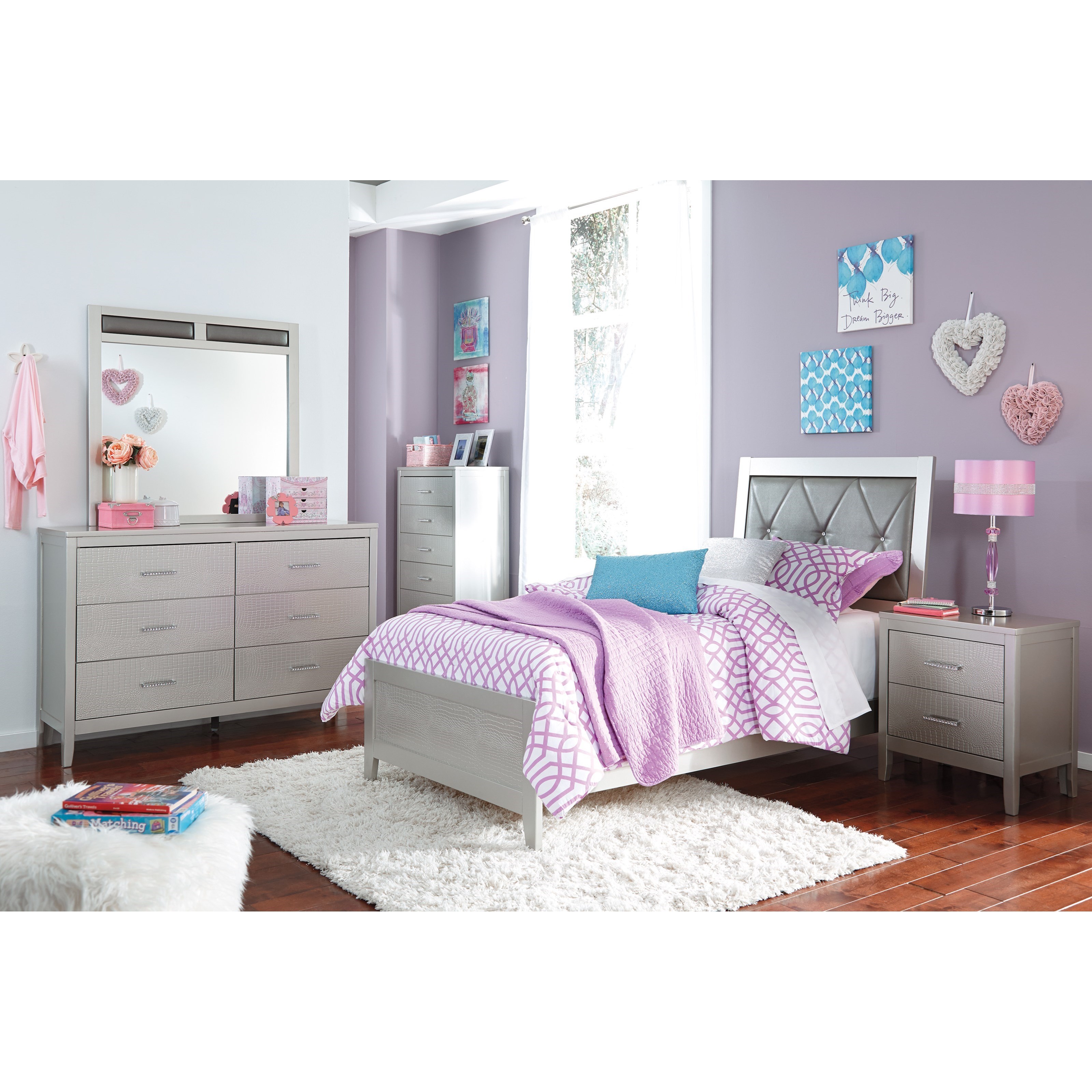 Del Sol AS Olivet B560-31 Glam Dresser with Faux Crystal ...