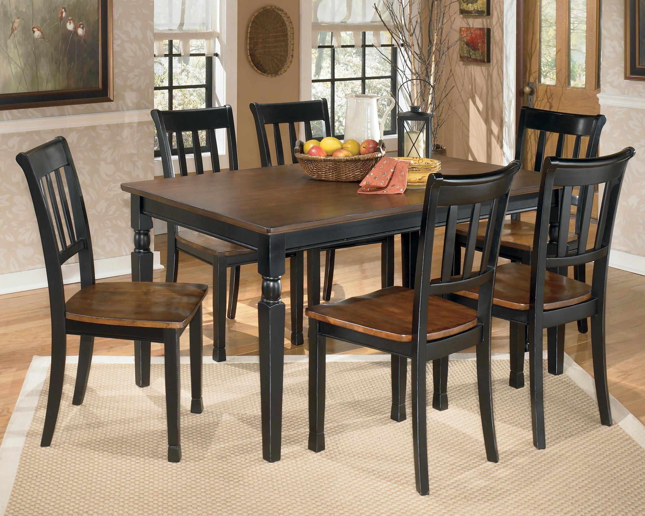 Signature Design By Ashley Owingsville 7 Piece Rectangular Dining Table Set Wayside Furniture Dining 7 Or More Piece Sets