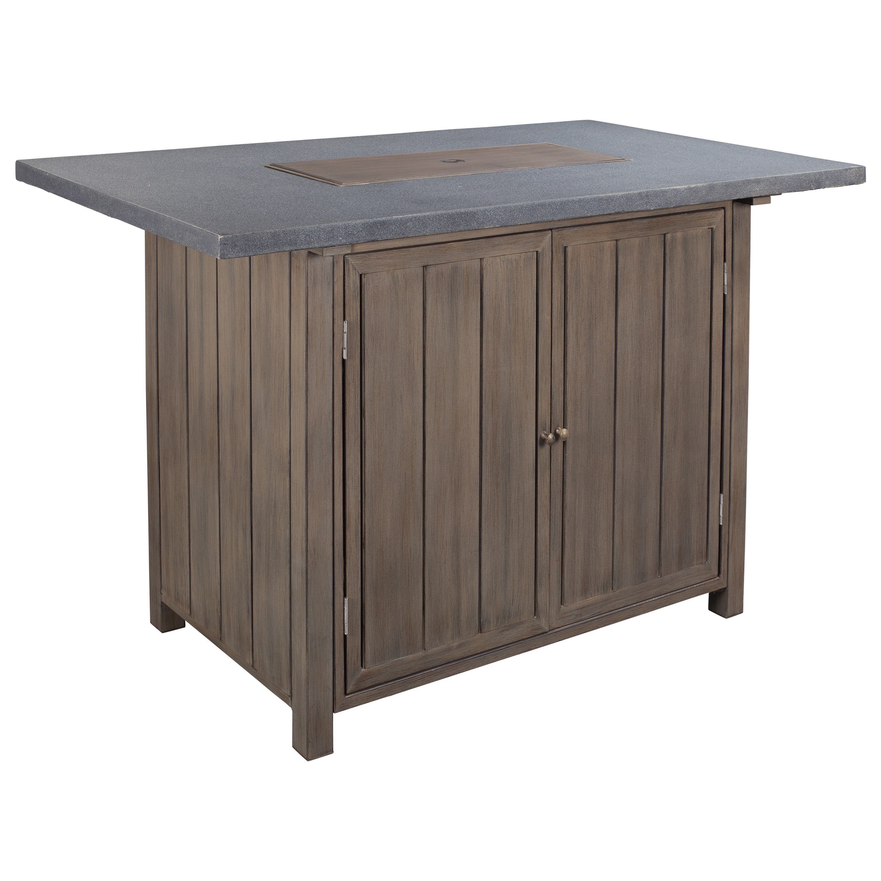 Signature Design by Ashley Partanna 5Piece Bar Table with Fire Pit Set