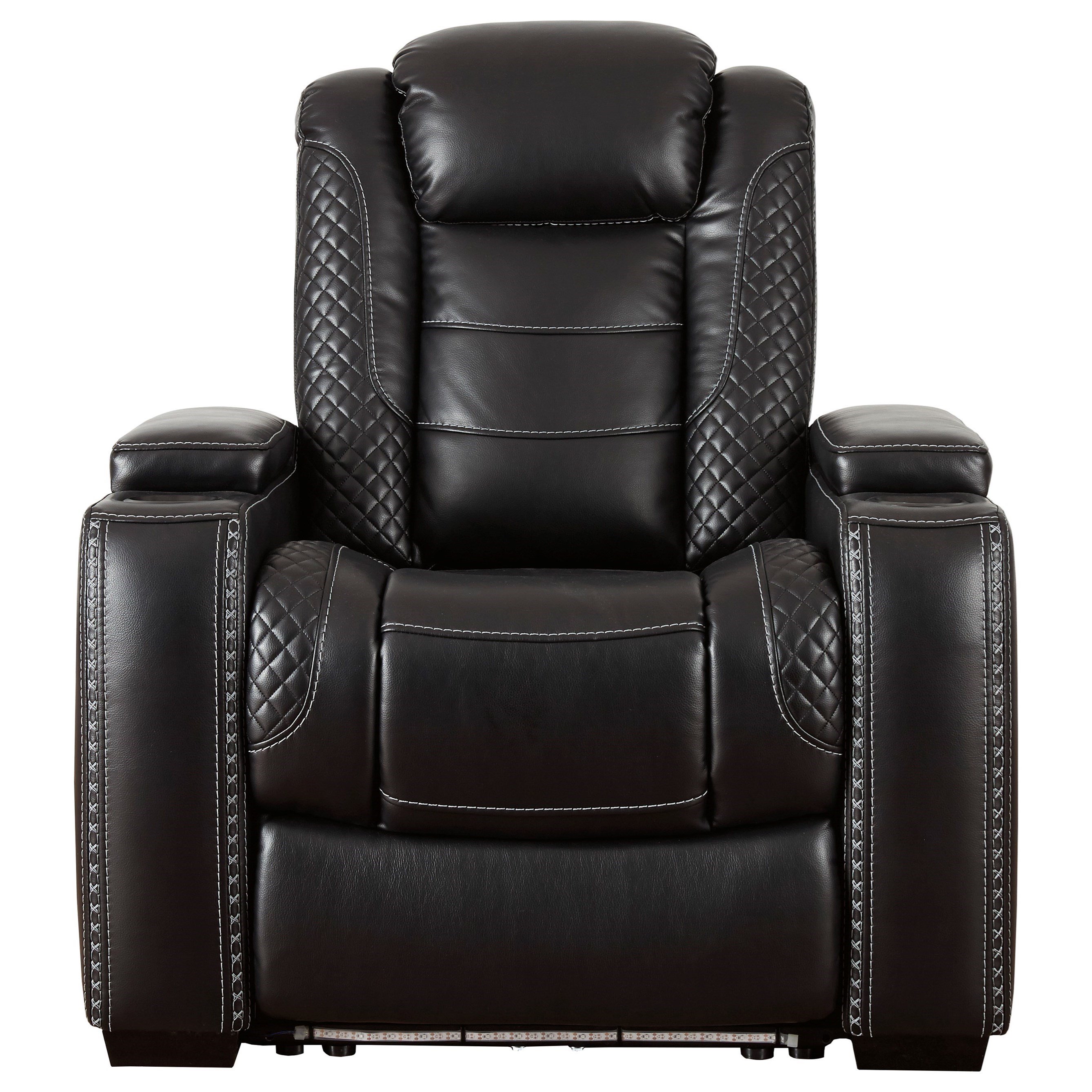 leather power glider recliner with power adjustable headrest
