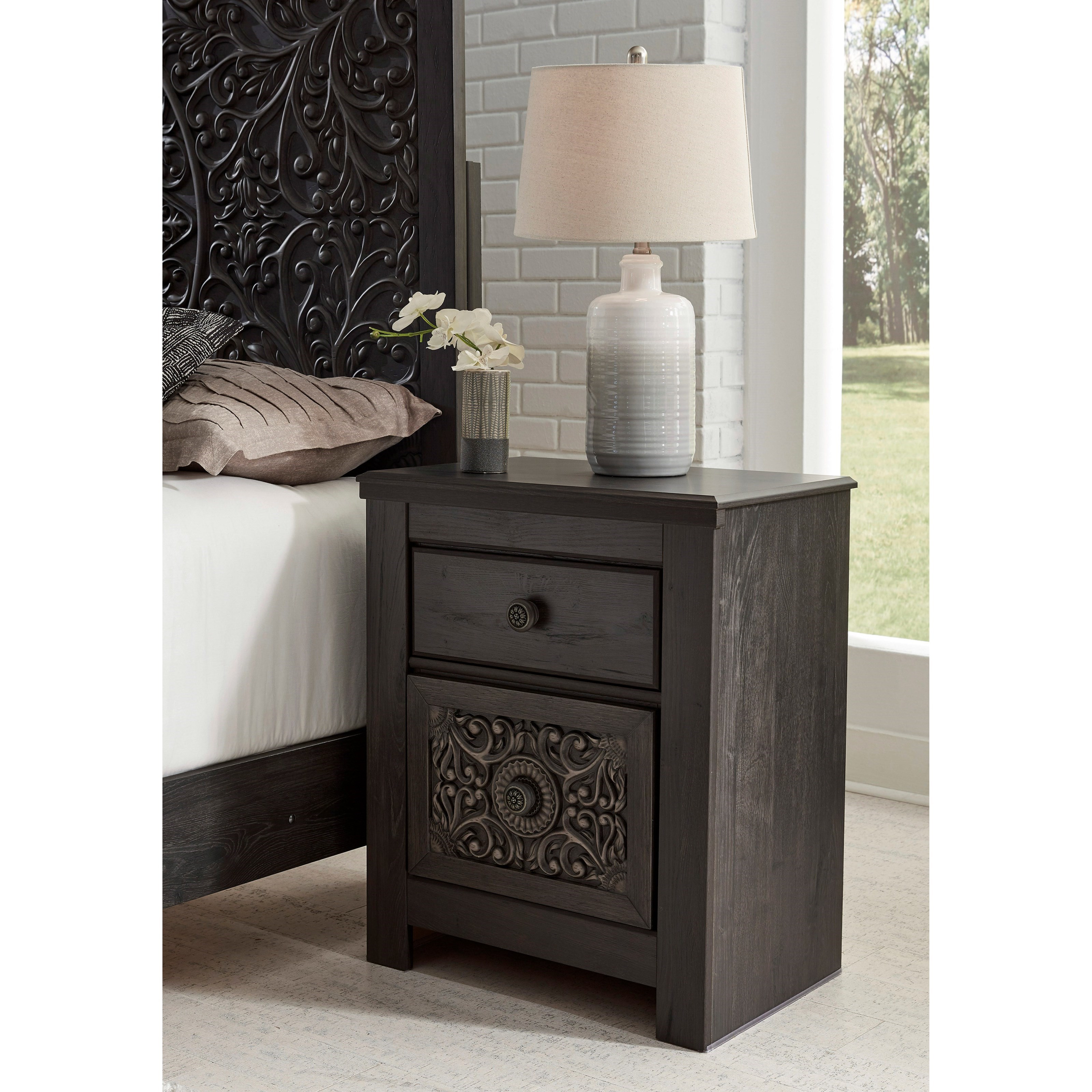 Signature Design by Ashley Paxberry 2-Drawer Nightstand with USB Port | A1 Furniture & Mattress ...