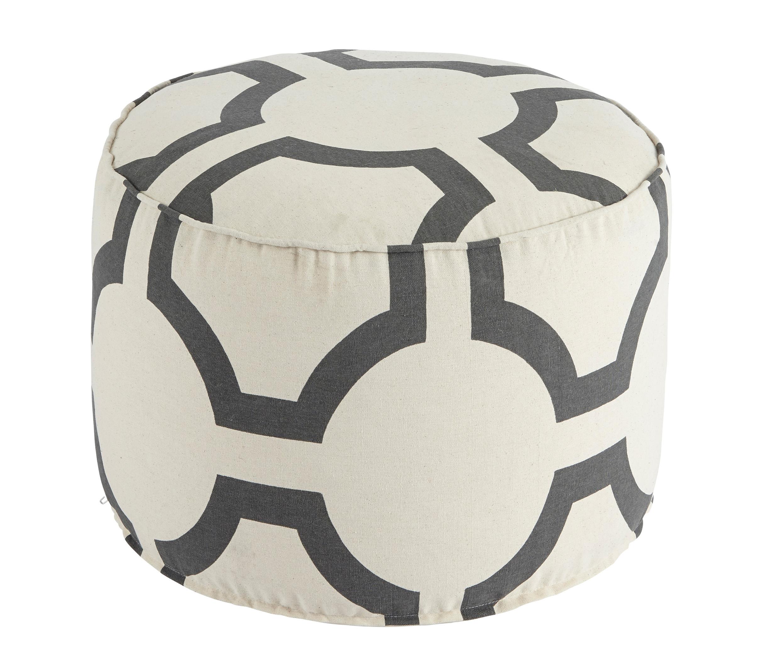Ashley Signature Design Poufs Geometric Charcoal Pouf Rooms and