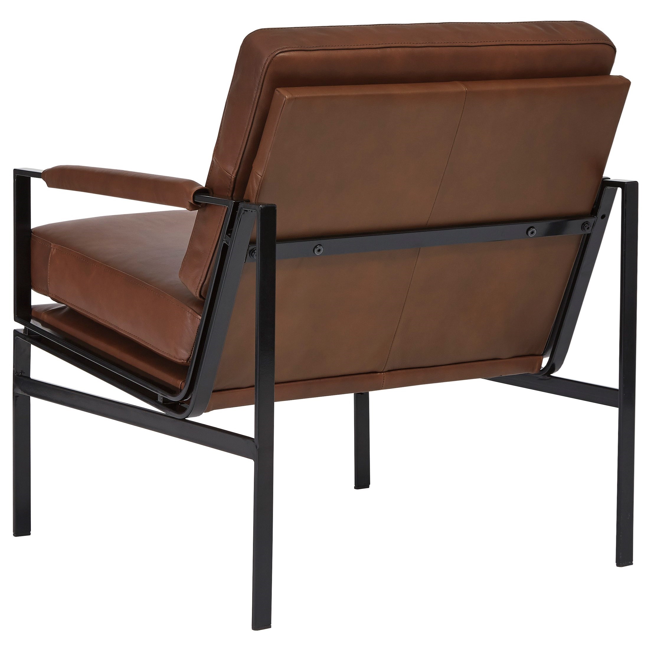 Signature Design by Ashley Puckman Brown Leather Accent ... The trace chair leather approaches minimalism with grace and ease.