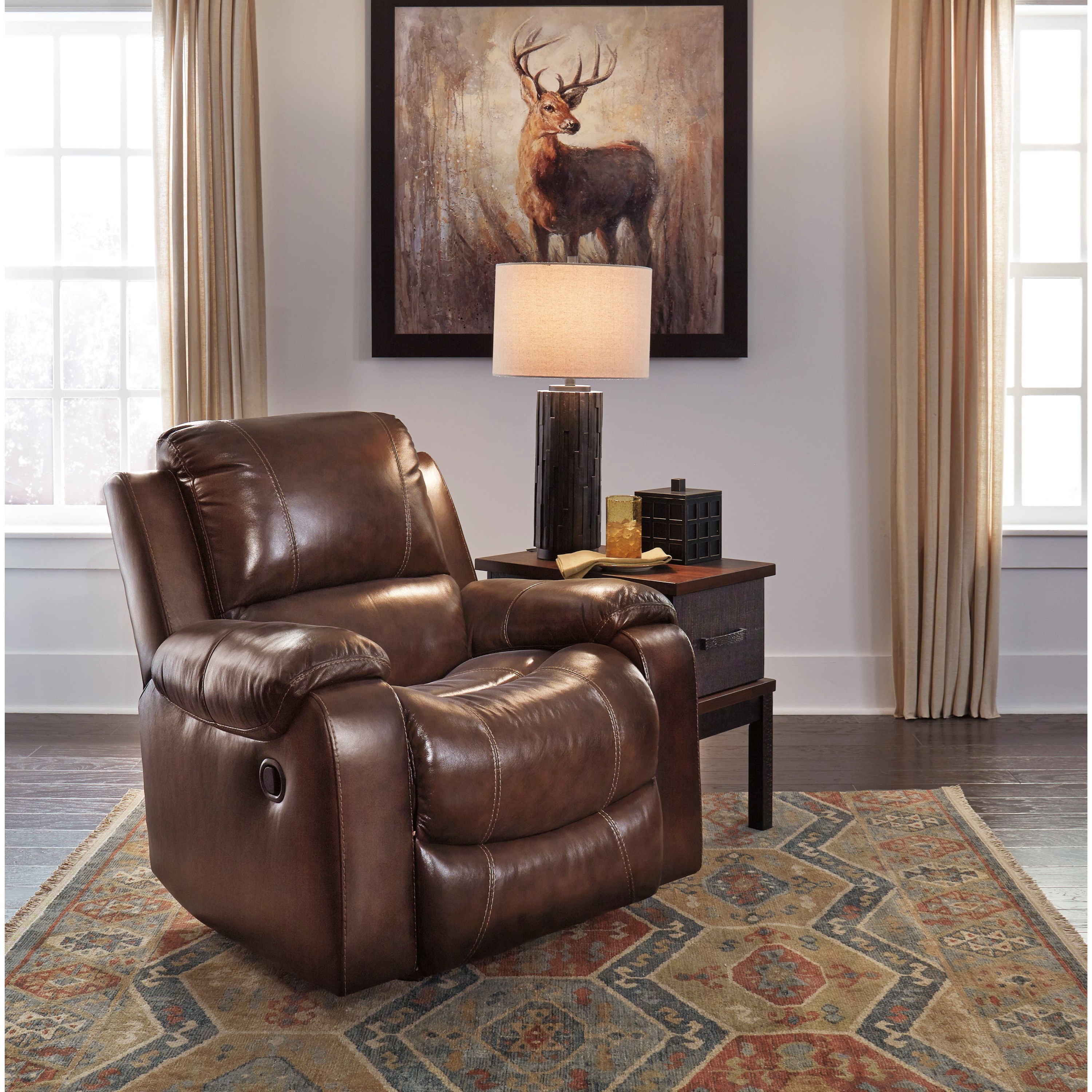Signature Design by Ashley Rackingburg Rocker Recliner with Bustle Back | A1 Furniture ...