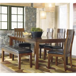 Signature Design by Ashley Ralene 6 Pc Dining Set with Bench